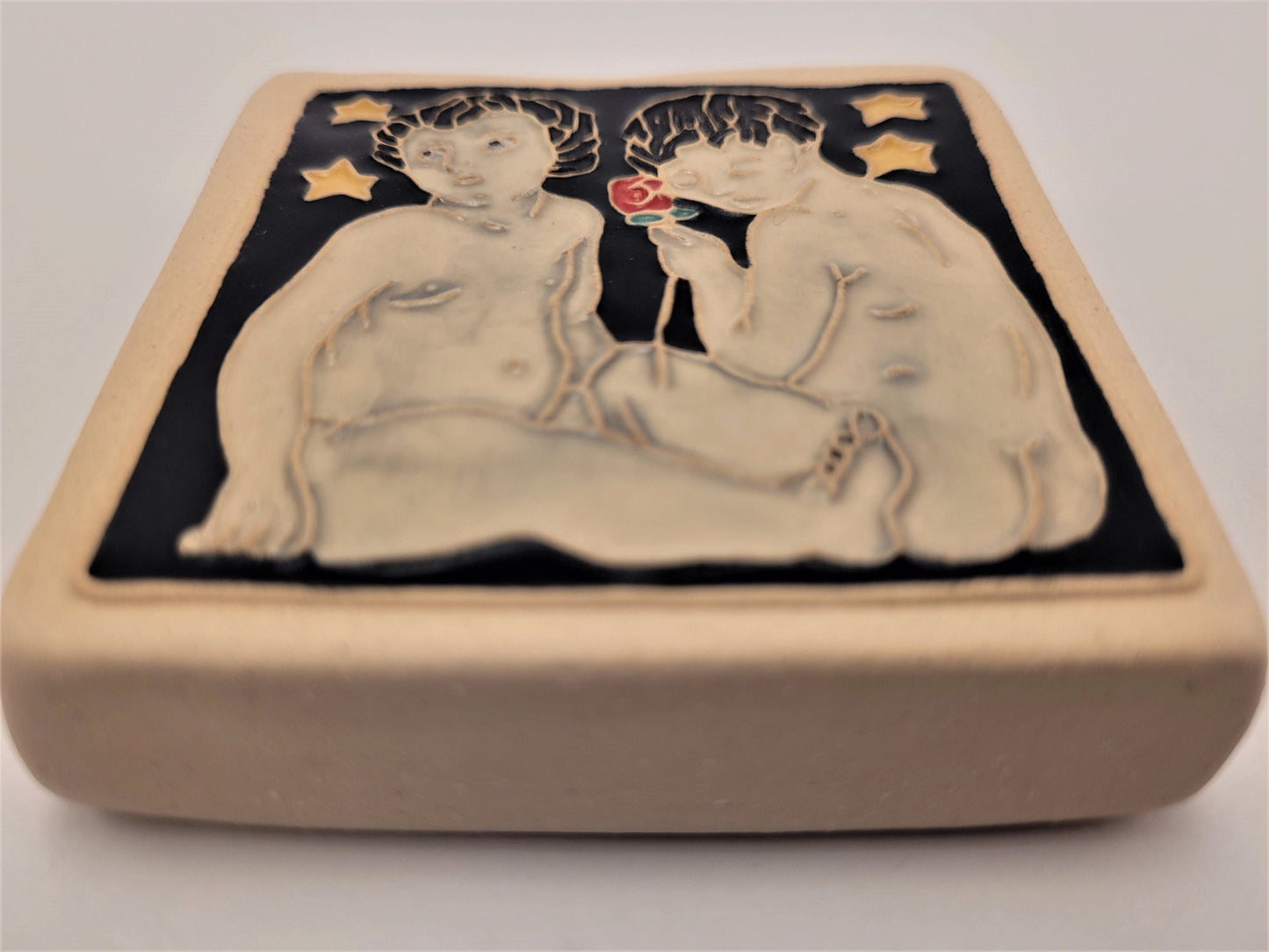 Gemini - Astrology tile, Handmade ceramic tile