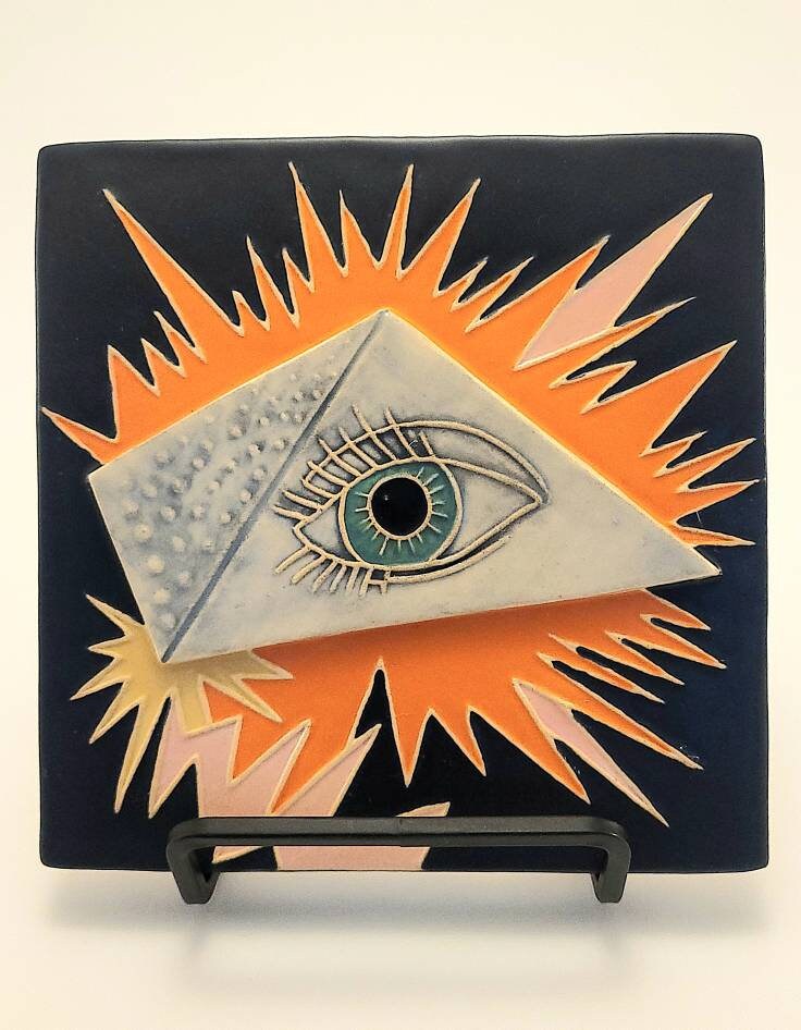 Third Eye Tile - Handmade Ceramic Tile