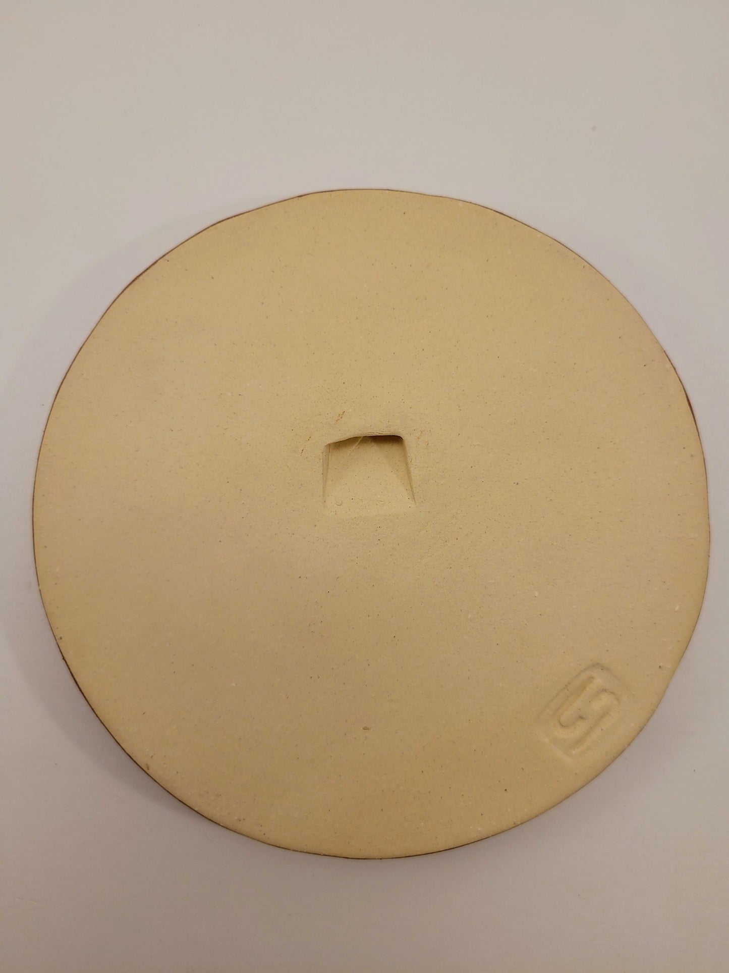 Blooming Pom, Handmade ceramic art tile