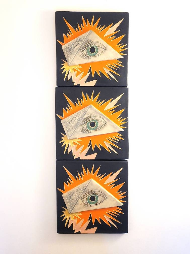 Third Eye Tile - Handmade Ceramic Tile