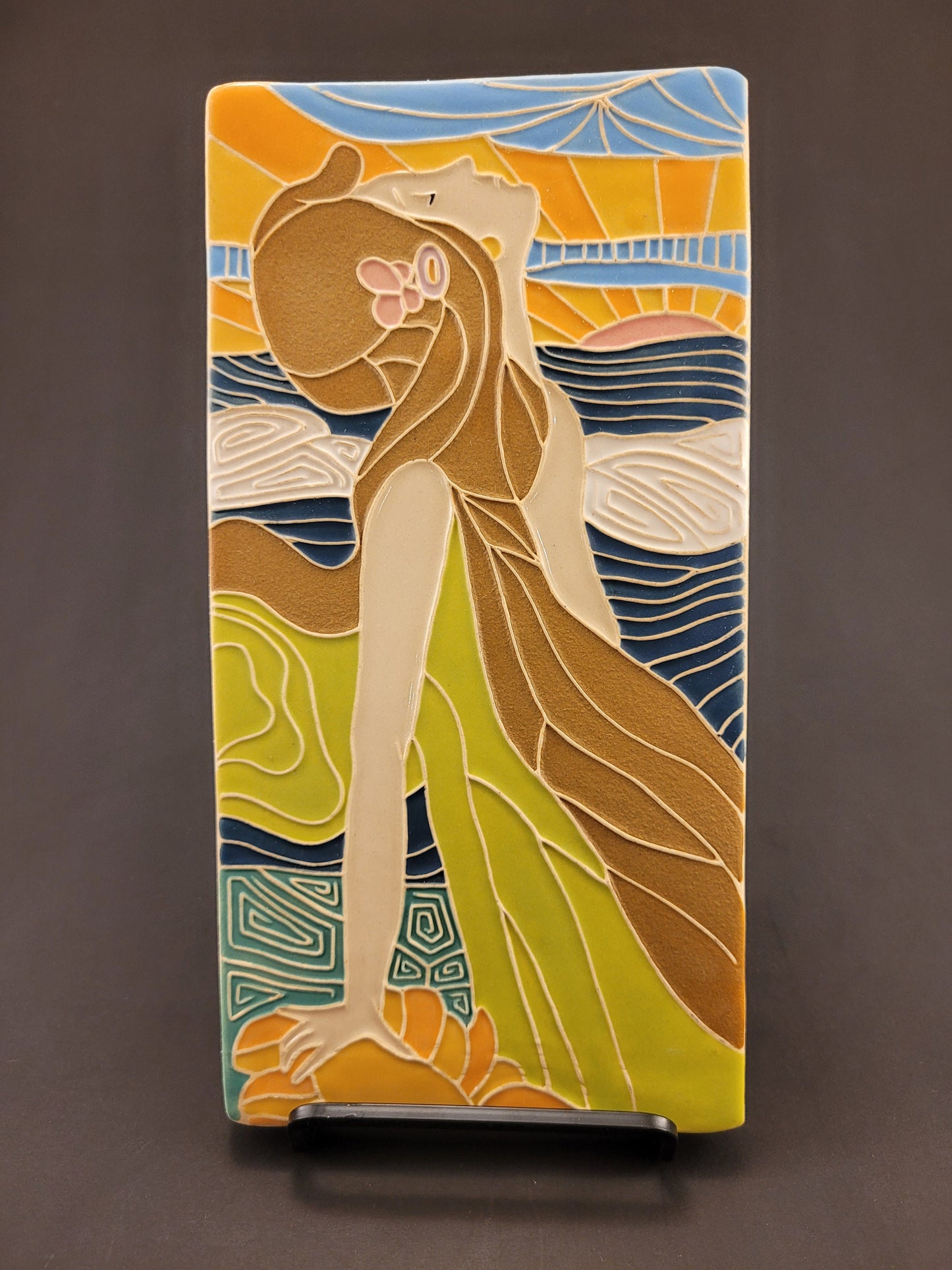 Lady of the Day - Art Nouveau Tile