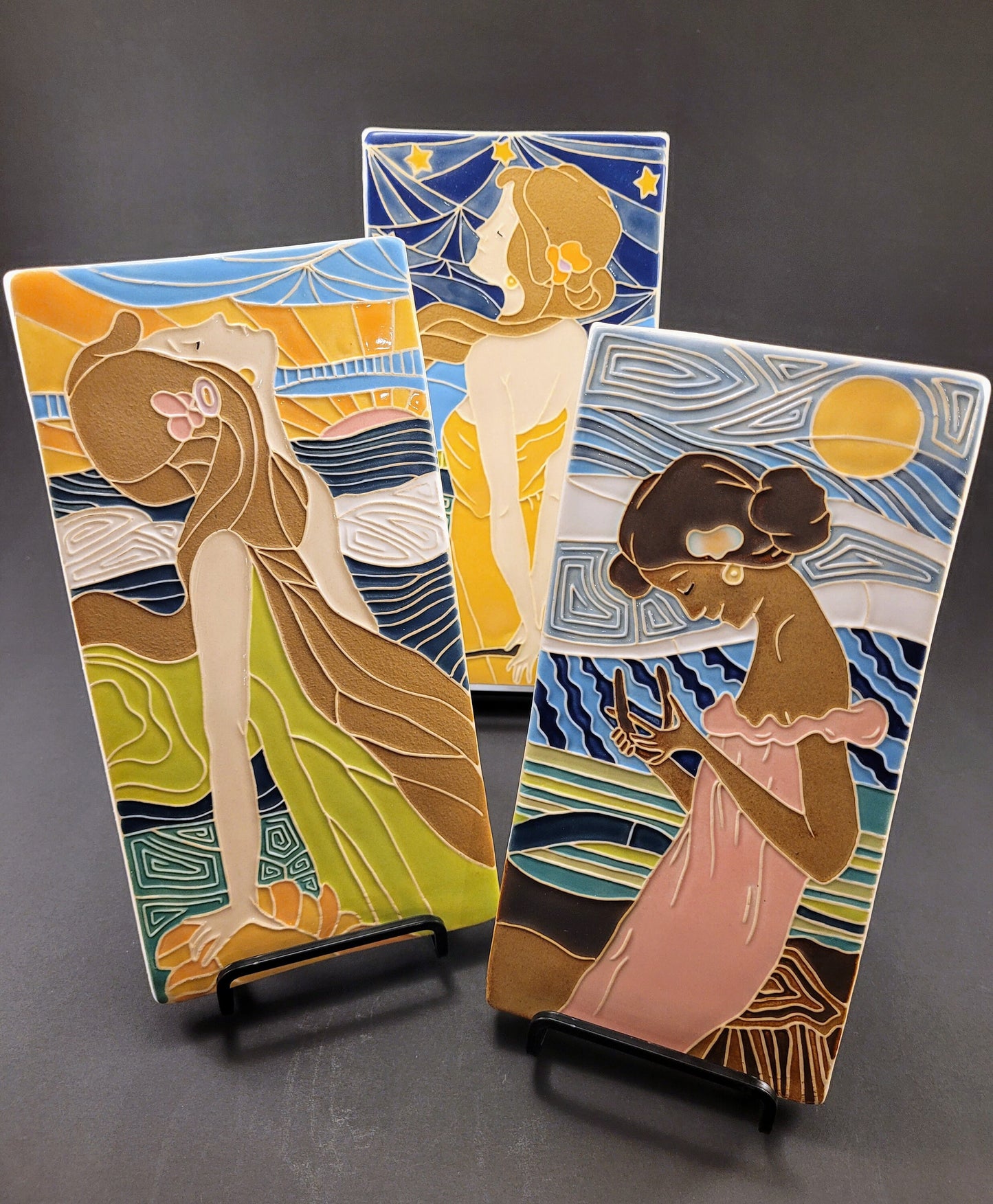 Lady of the Day - Art Nouveau Tile