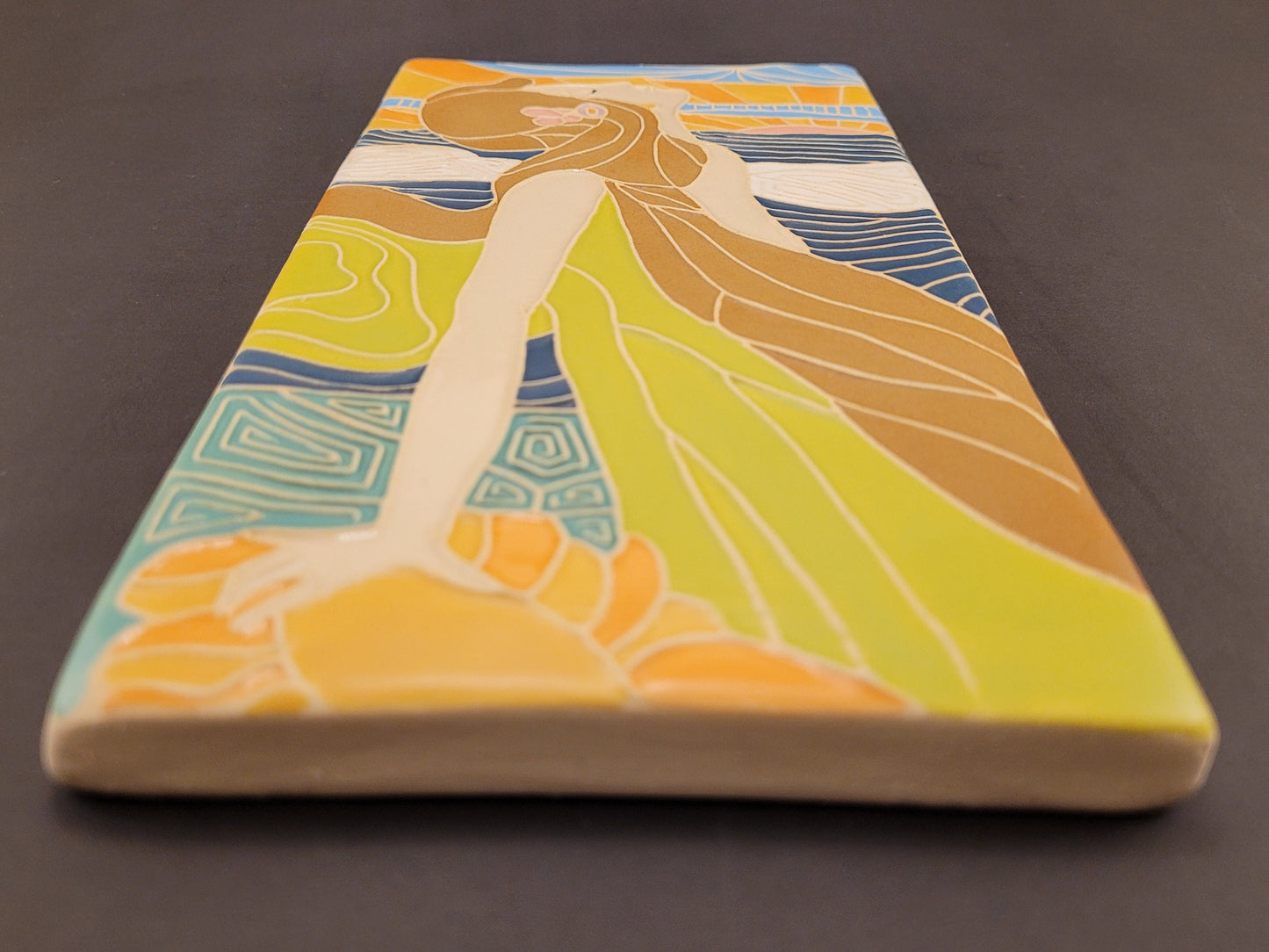 Lady of the Day - Art Nouveau Tile