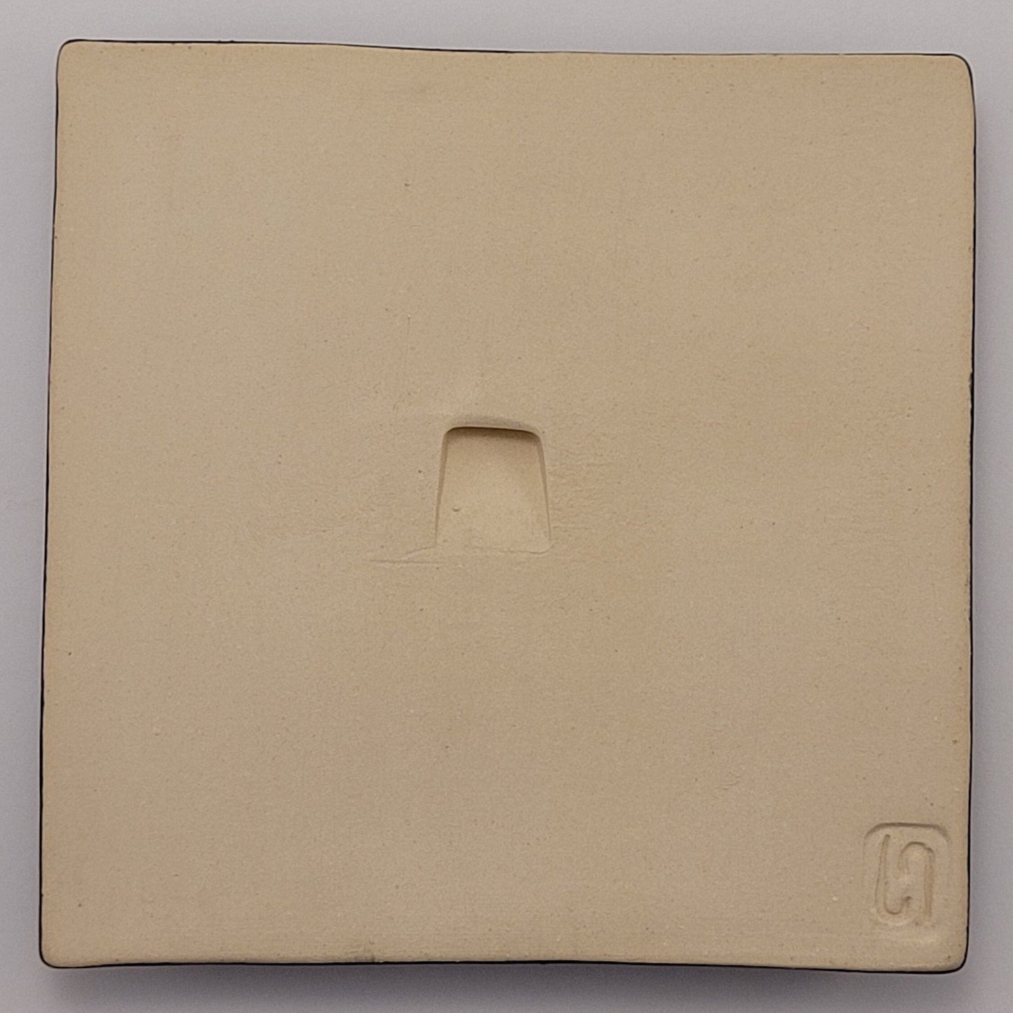 Sun and Moon Tile, Handmade ceramic tile