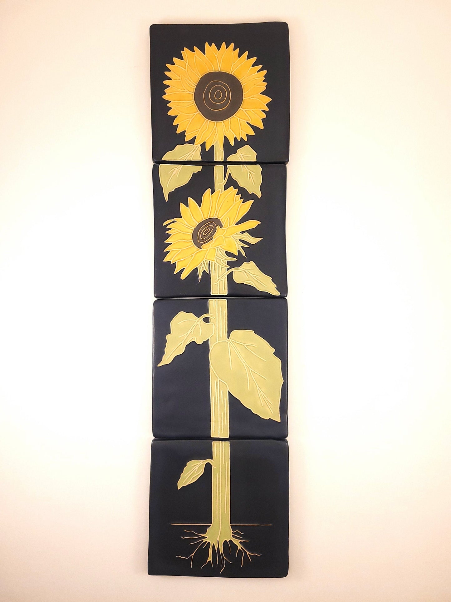 Art Nouveau Sunflower Tiles