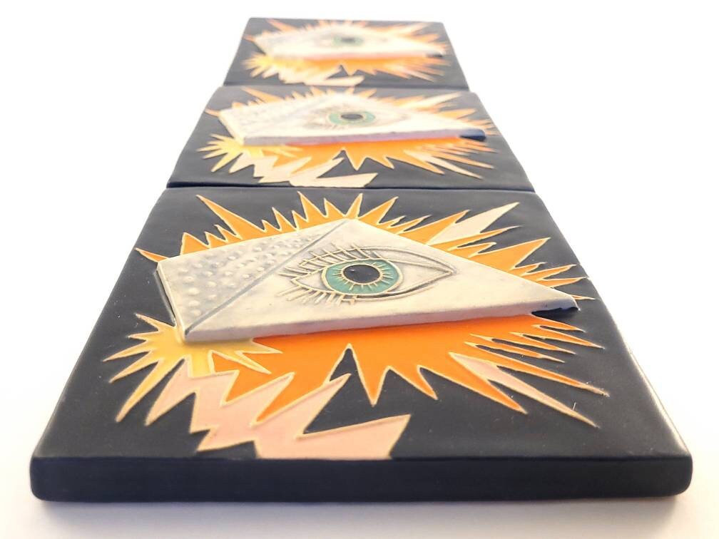 Third Eye Tile - Handmade Ceramic Tile
