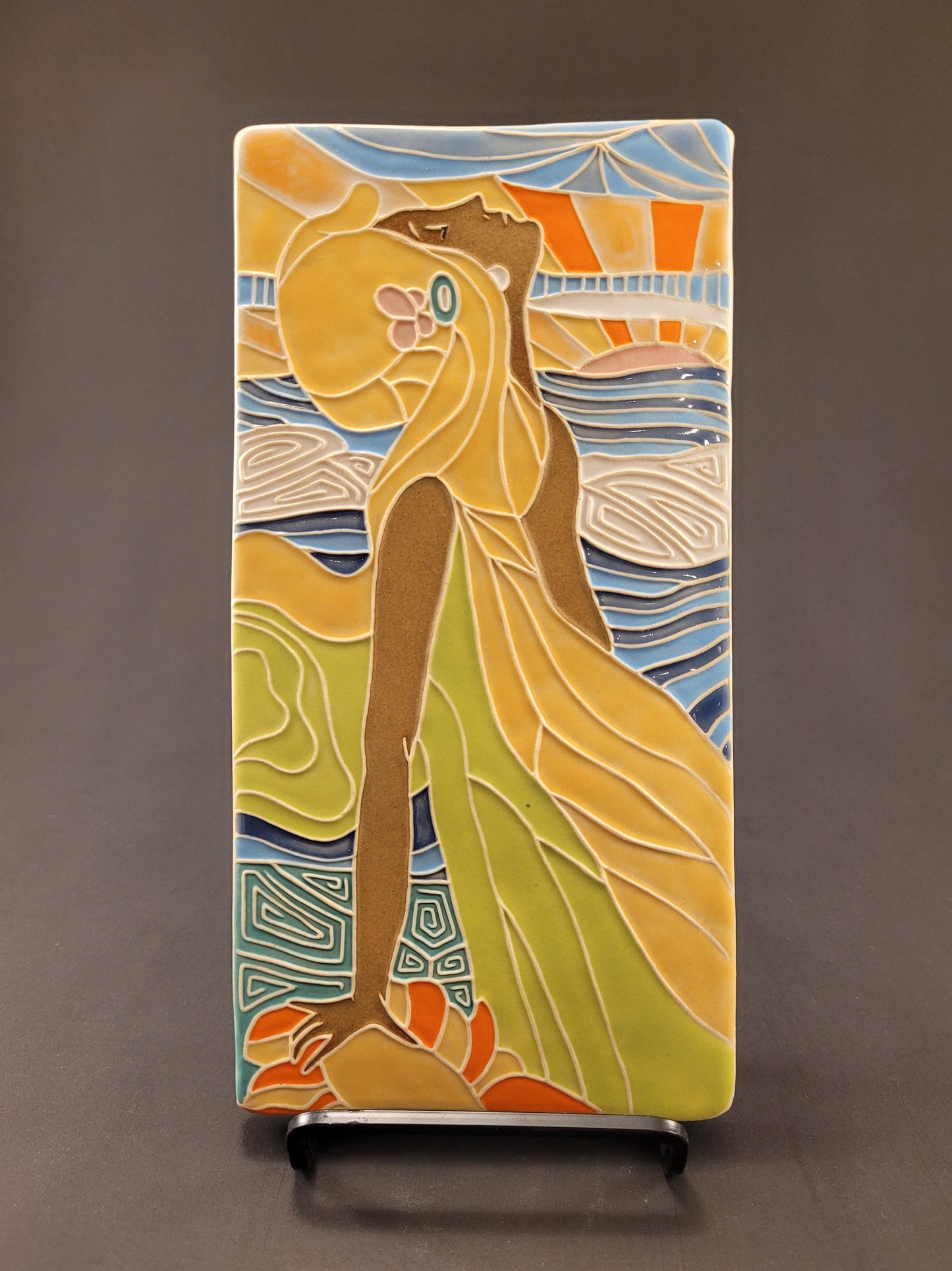 Lady of the Day - Art Nouveau Tile