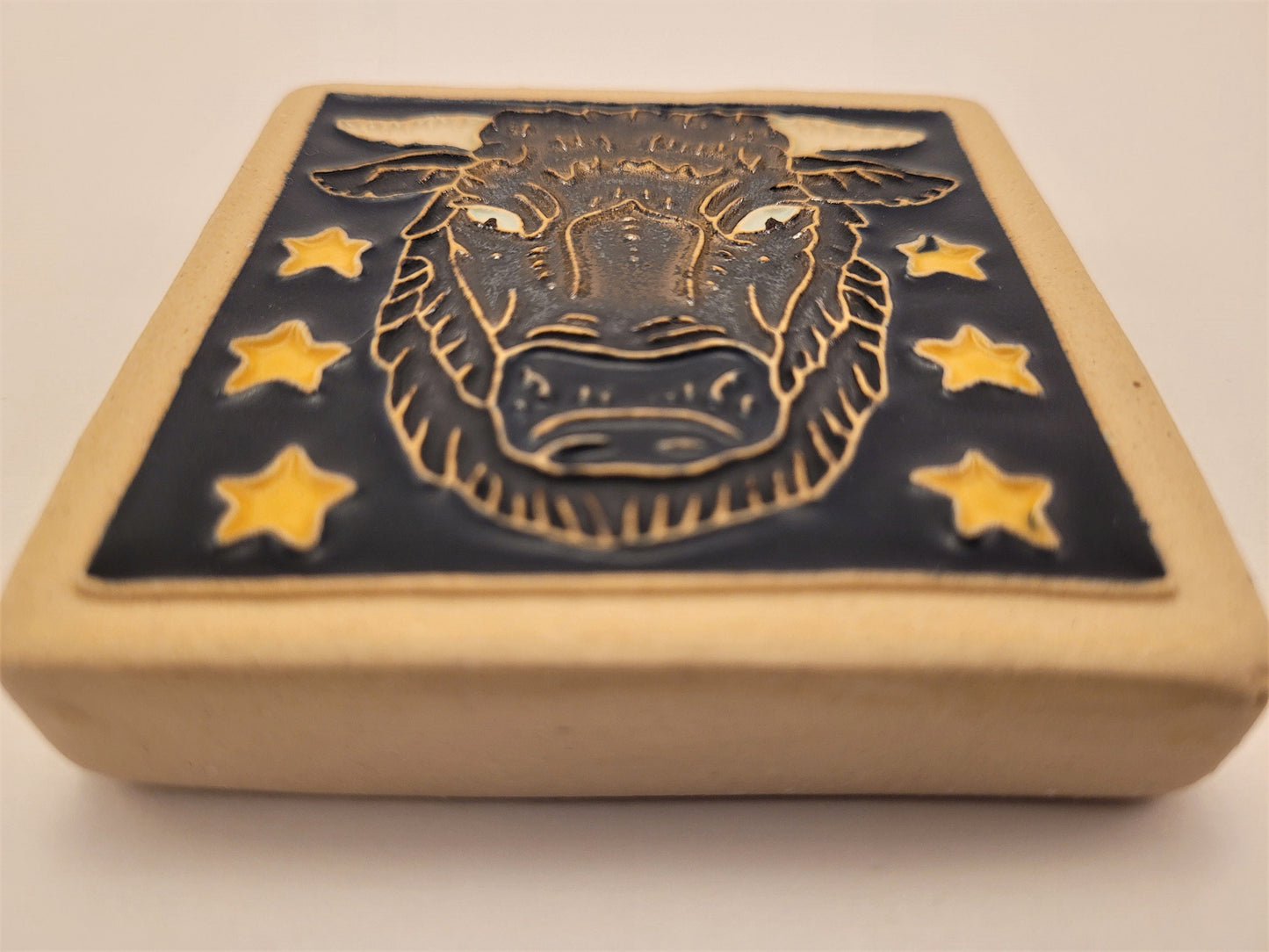 Taurus - Astrology tile, Handmade ceramic tile