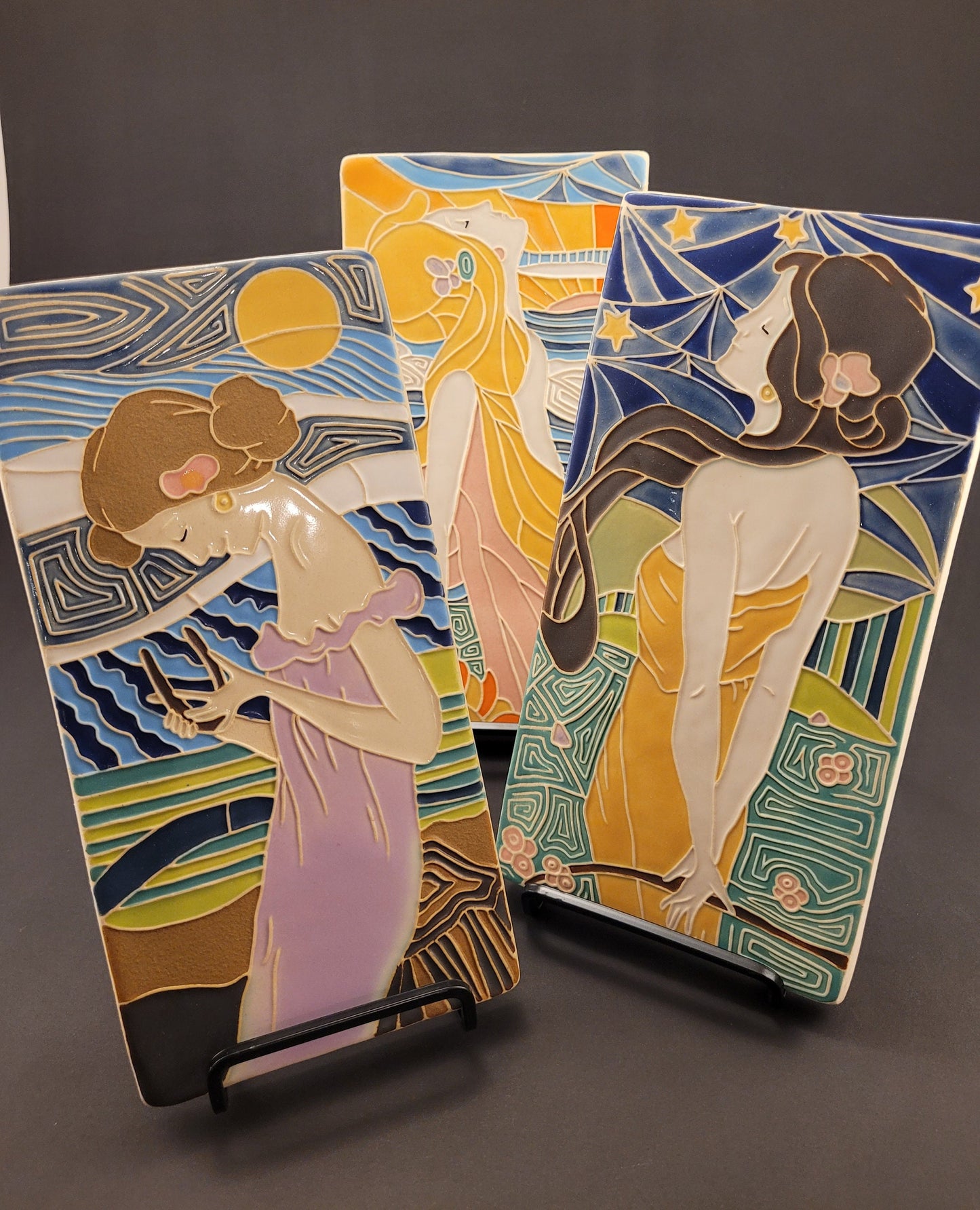 Lady of the Day - Art Nouveau Tile