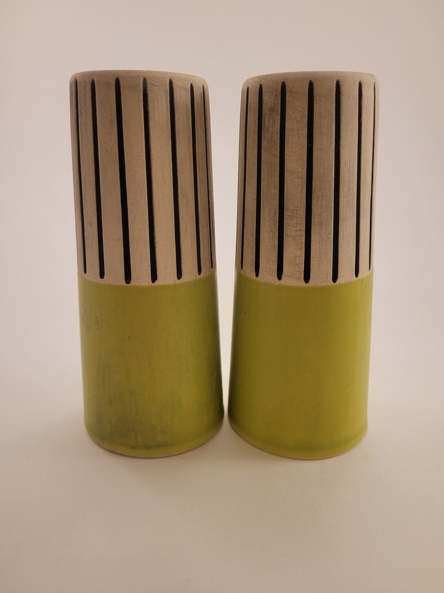 Modern handmade ceramic tumblers set, slip casted ceramic cup set, 10oz