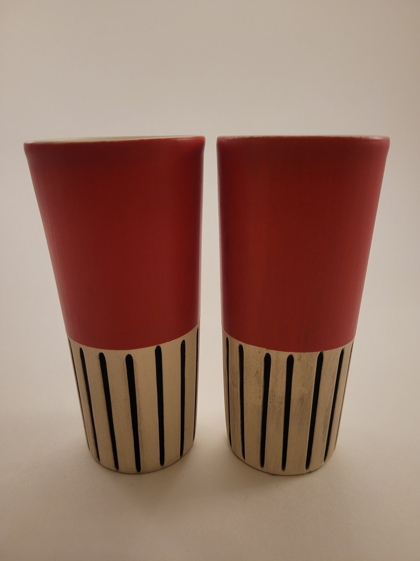 Modern handmade ceramic tumblers set, slip casted ceramic cup set, 8oz