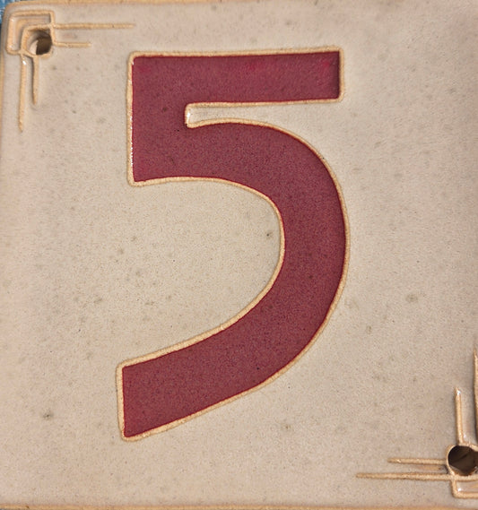 Address Number Tile - Five