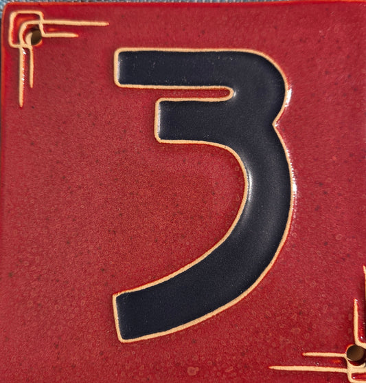 Address Number Tile - Three