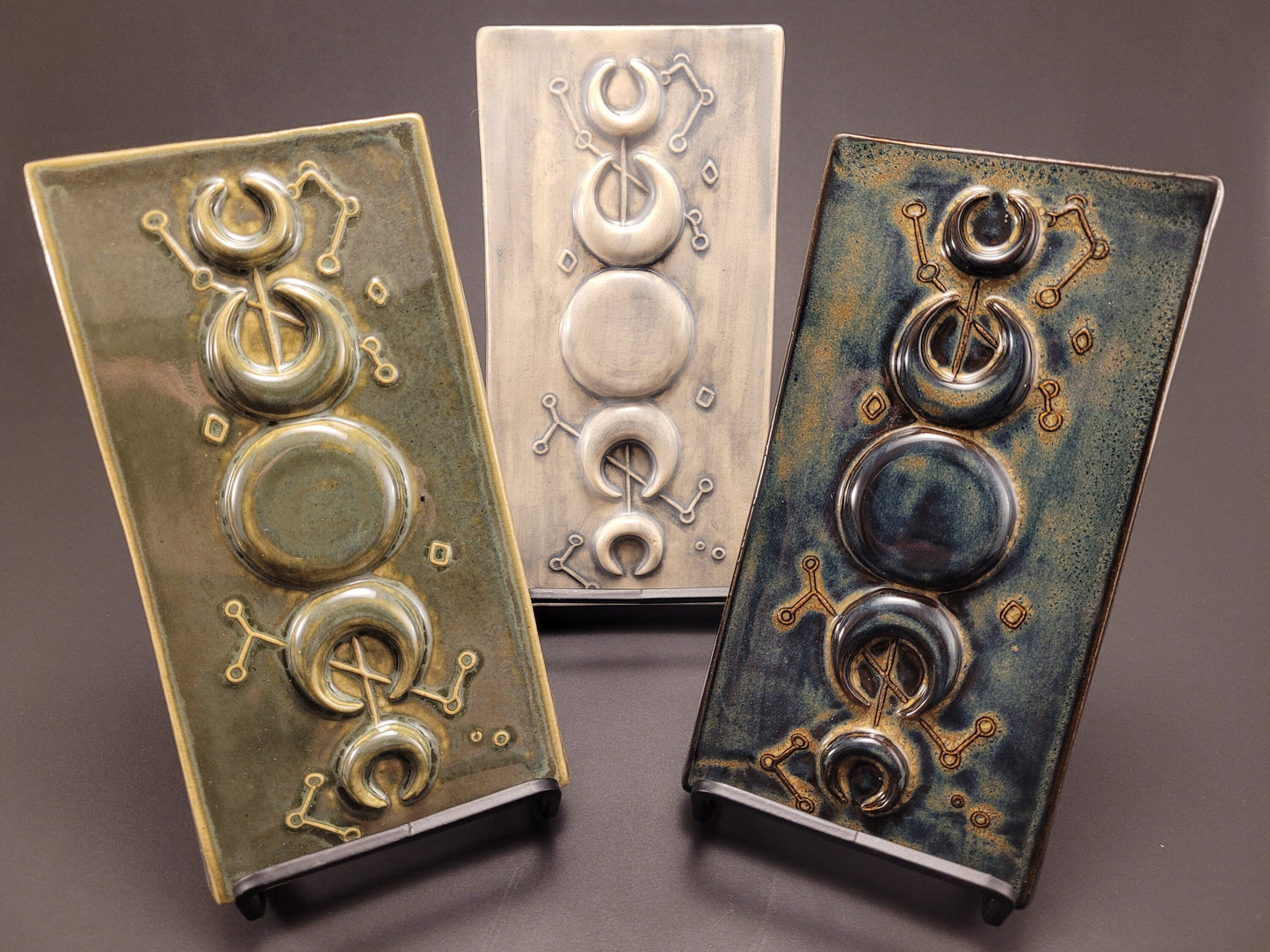Moon Phases - Handmade Ceramic Tile