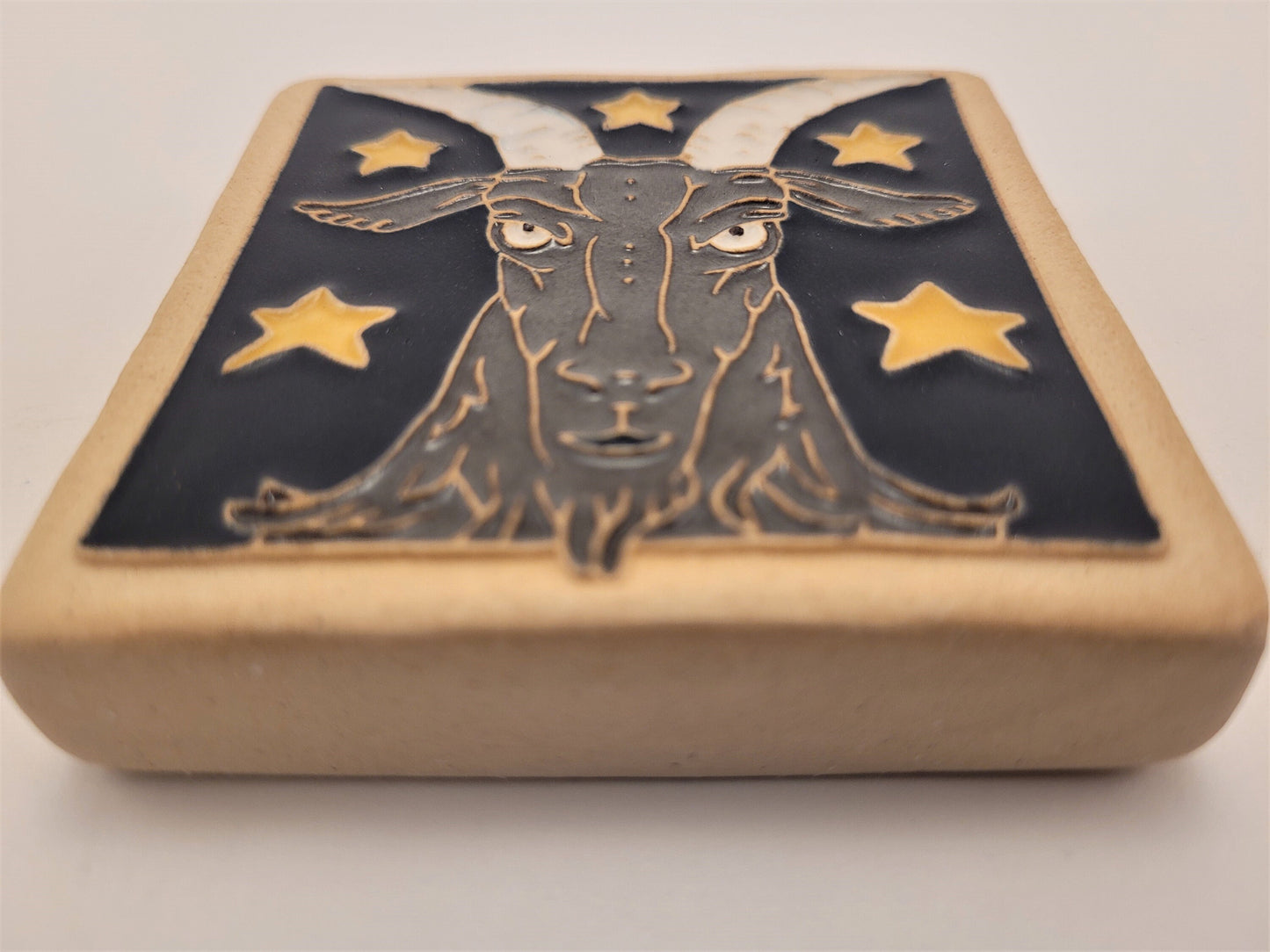 Capricorn, Astrology tile, Handmade ceramic tile