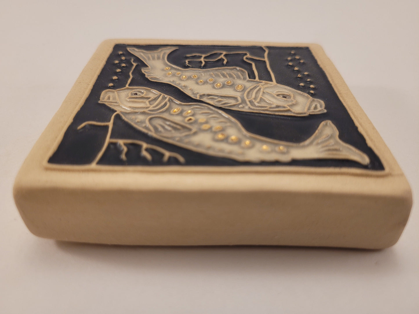 Pisces - Astrology tile, Handmade ceramic tile