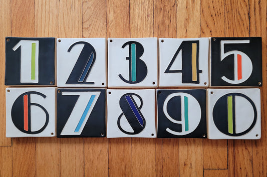 Art Deco Address tiles