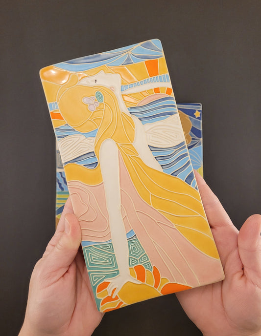 Lady of the Day - Art Nouveau Tile