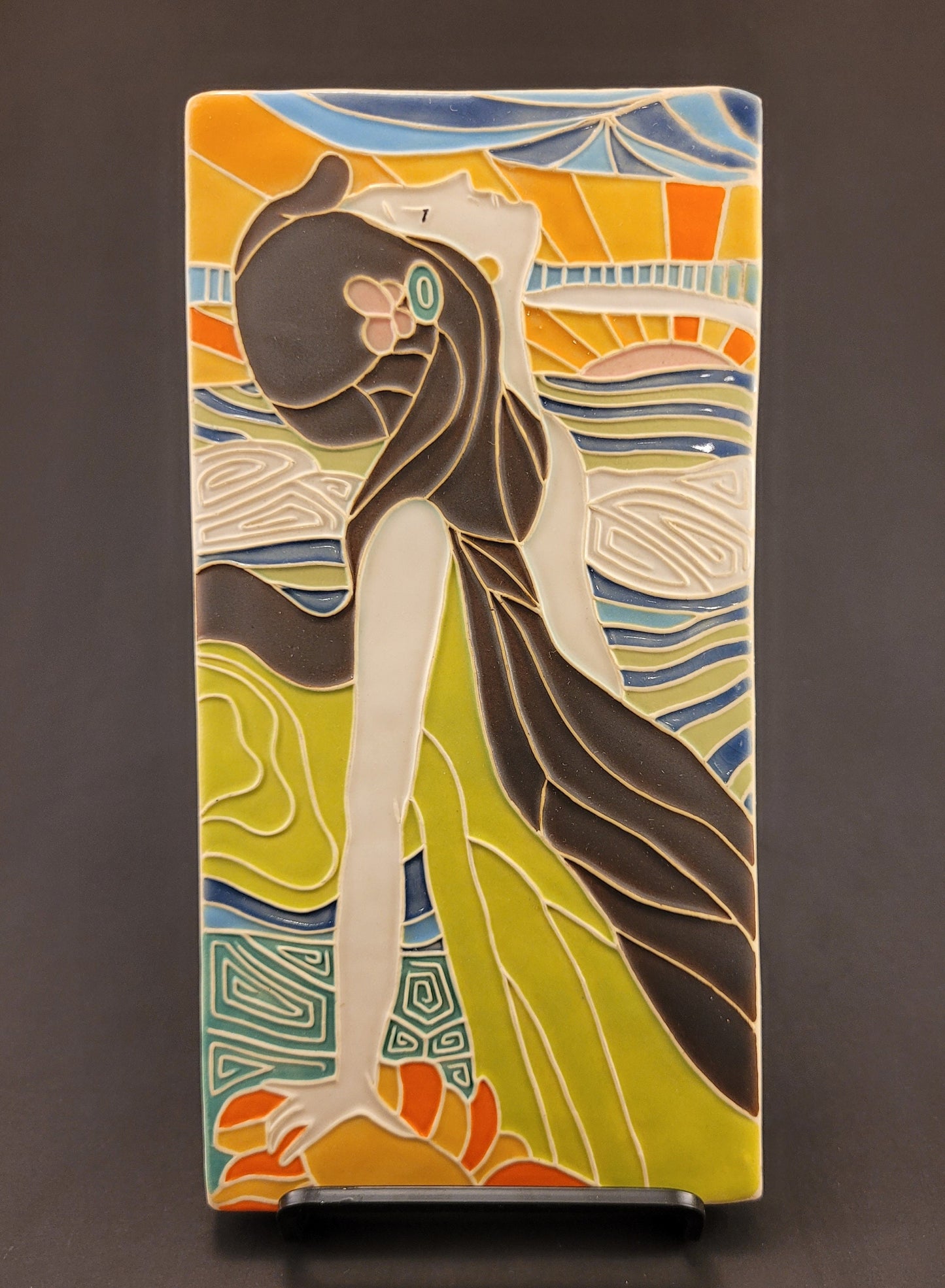 Lady of the Day - Art Nouveau Tile