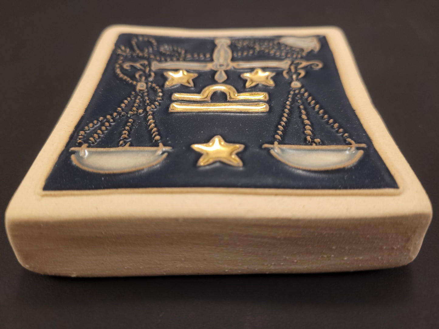 Libra - Astrology tile, Handmade ceramic tile