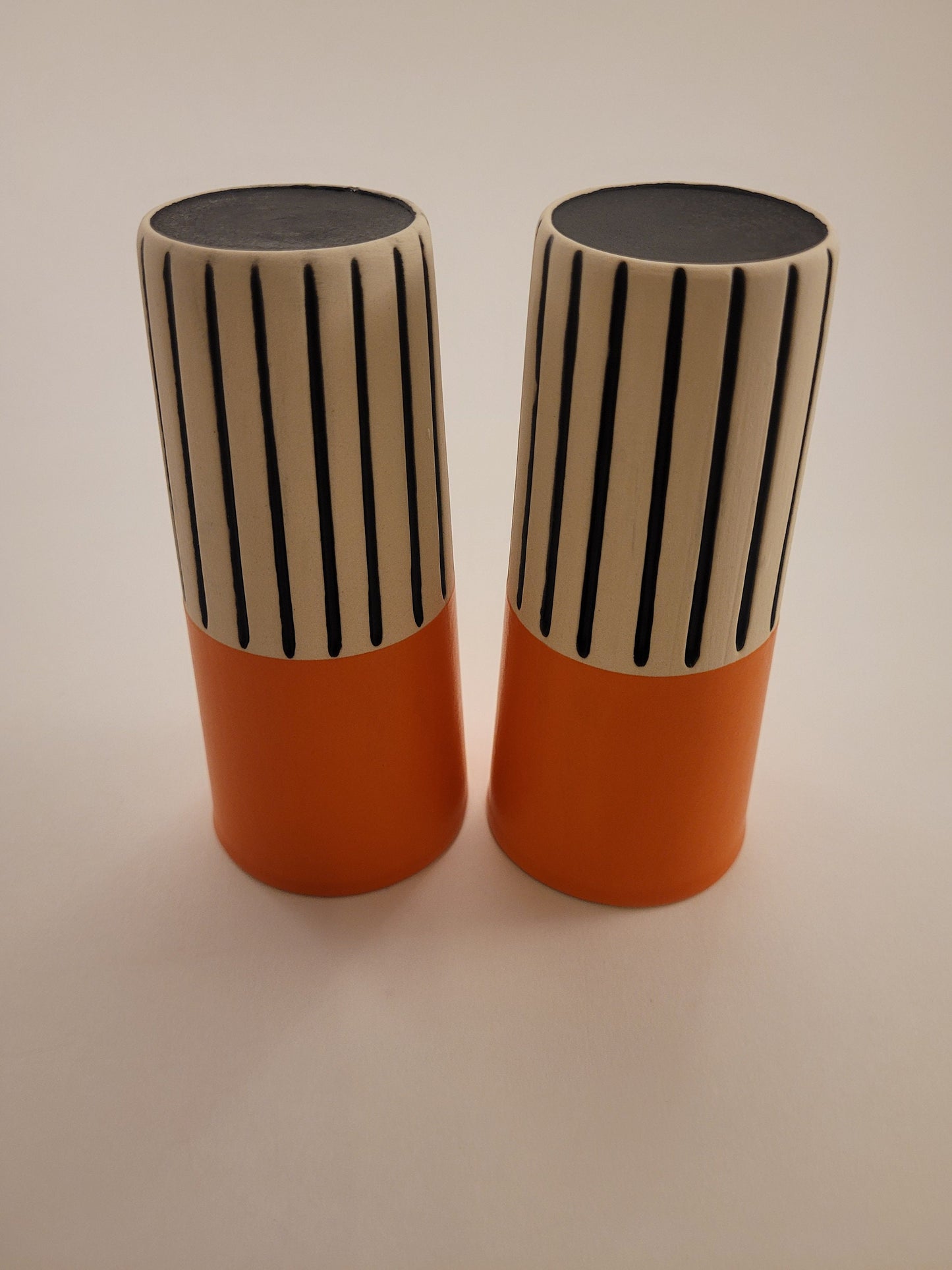 Modern handmade ceramic tumblers set, slip casted ceramic cup set, 10oz