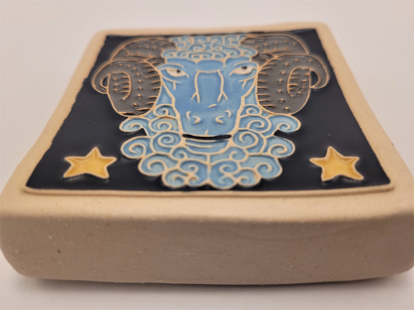 Aries - Astrology tile, Handmade ceramic tile