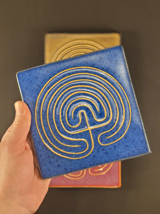 Labyrinth - Handmade Ceramic Tile