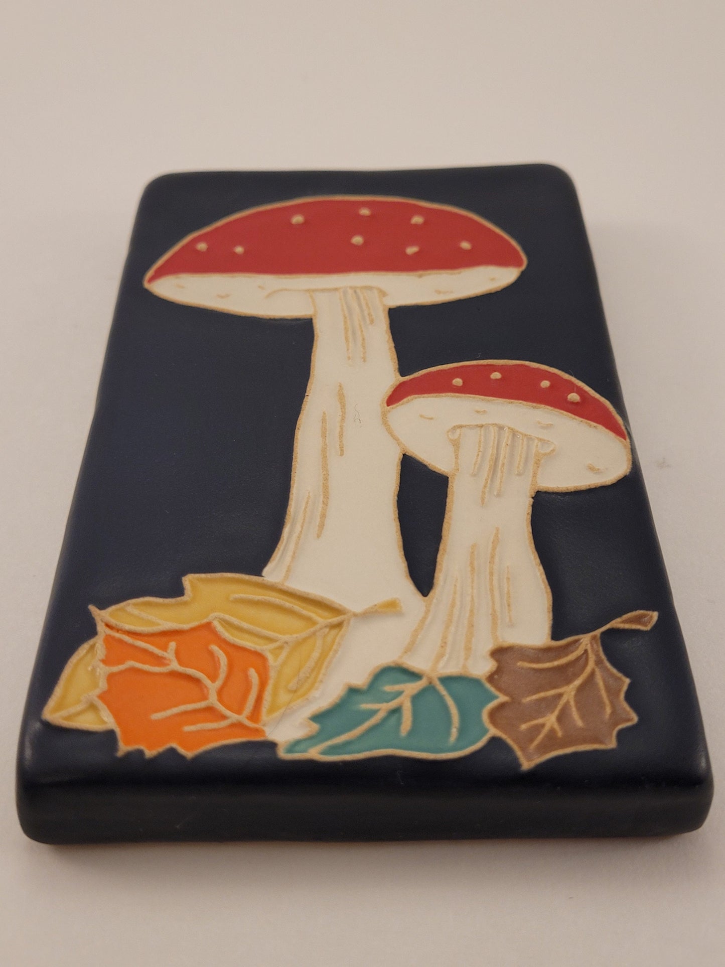 Fly Amanita Mushroom - Handmade Ceramic Tile