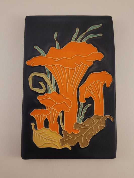 Chanterelle Mushroom - Handmade Ceramic Art Tile