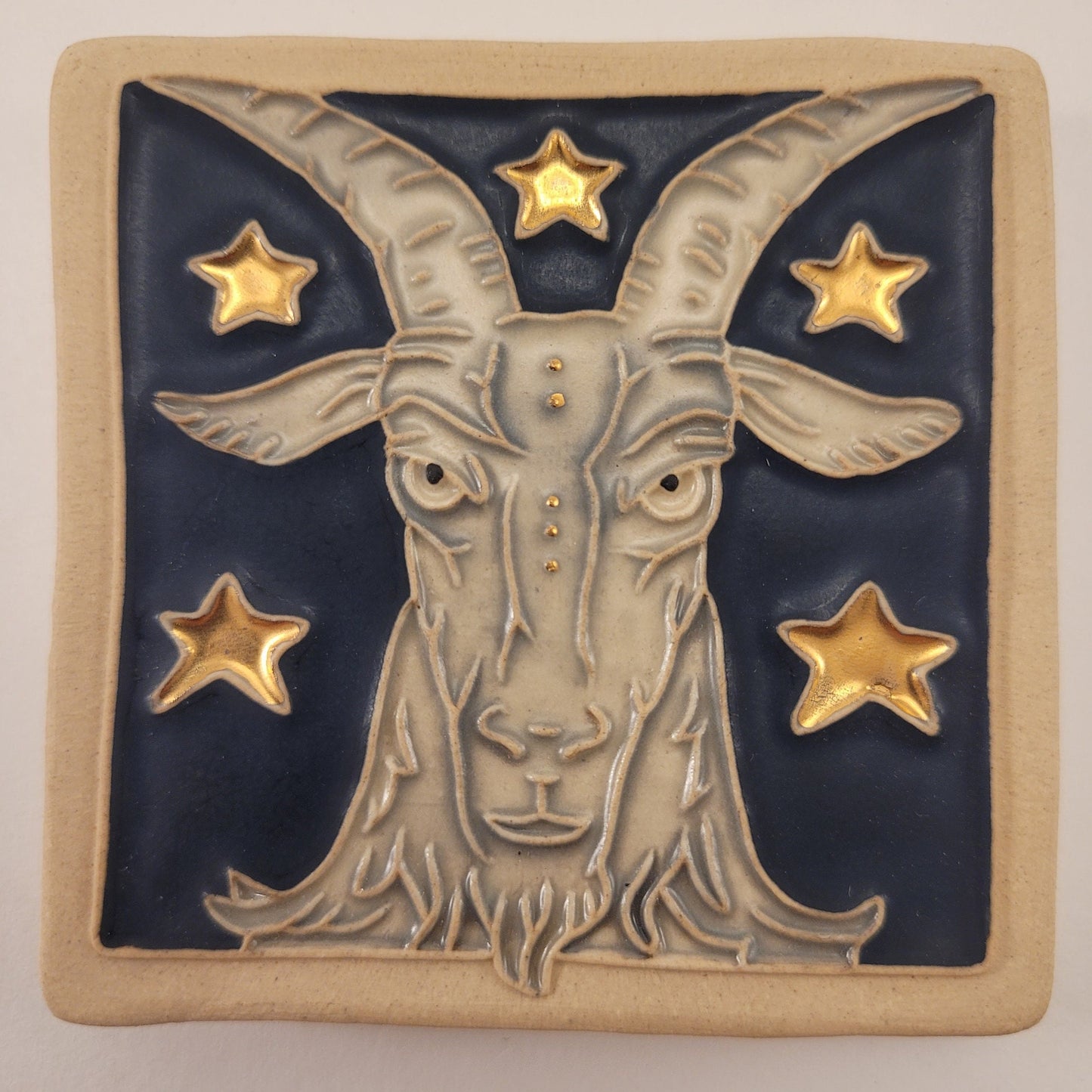 Capricorn, Astrology tile, Handmade ceramic tile