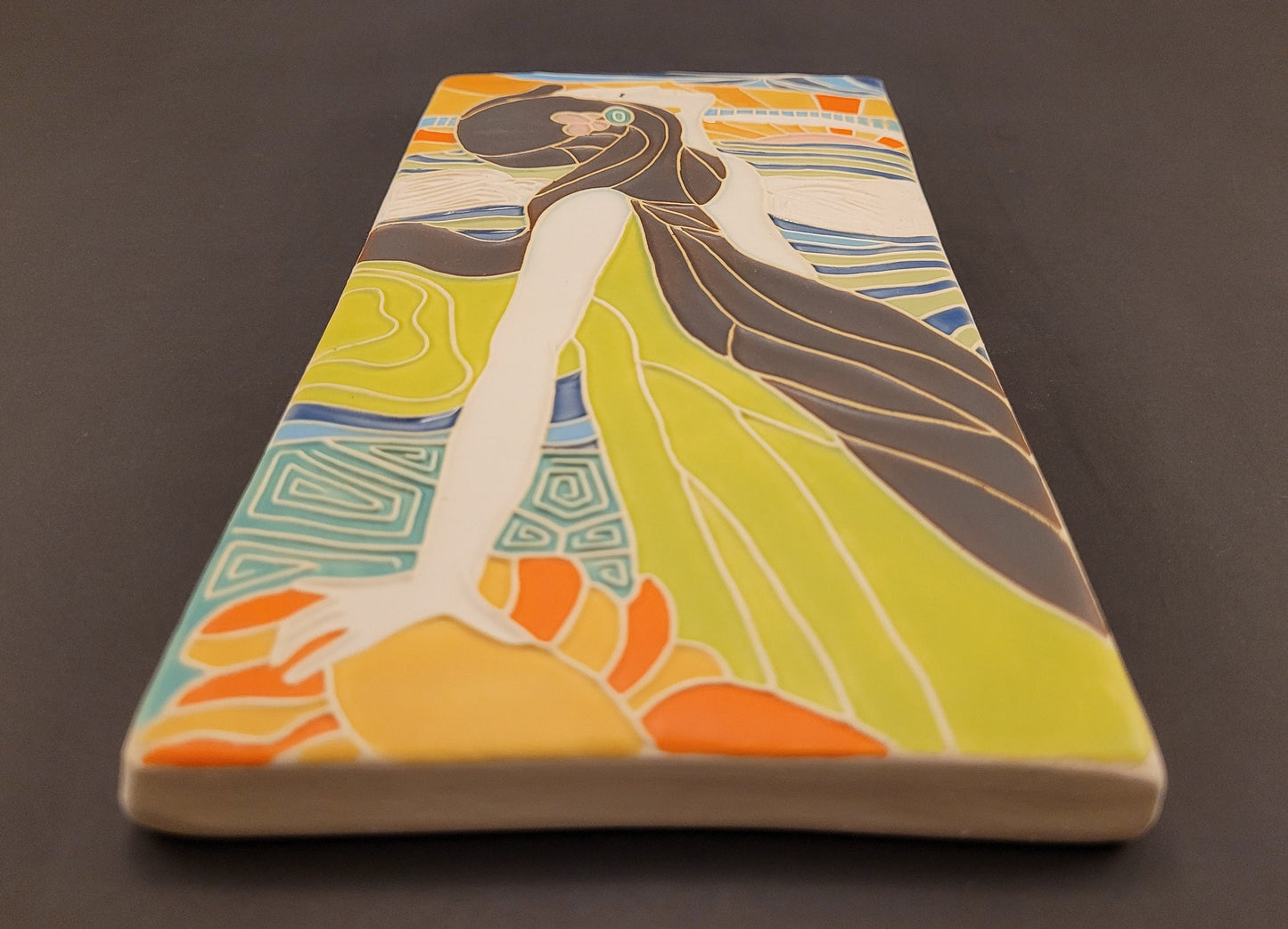 Lady of the Day - Art Nouveau Tile