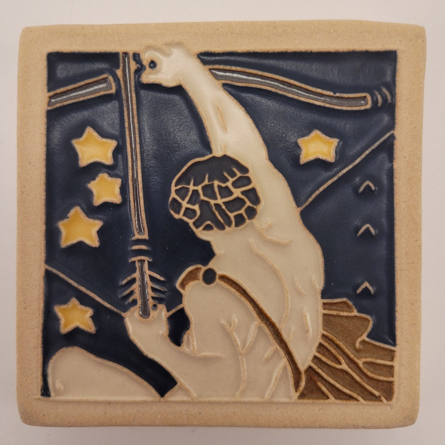 Sagittarius - Astrology tile, Handmade ceramic tile