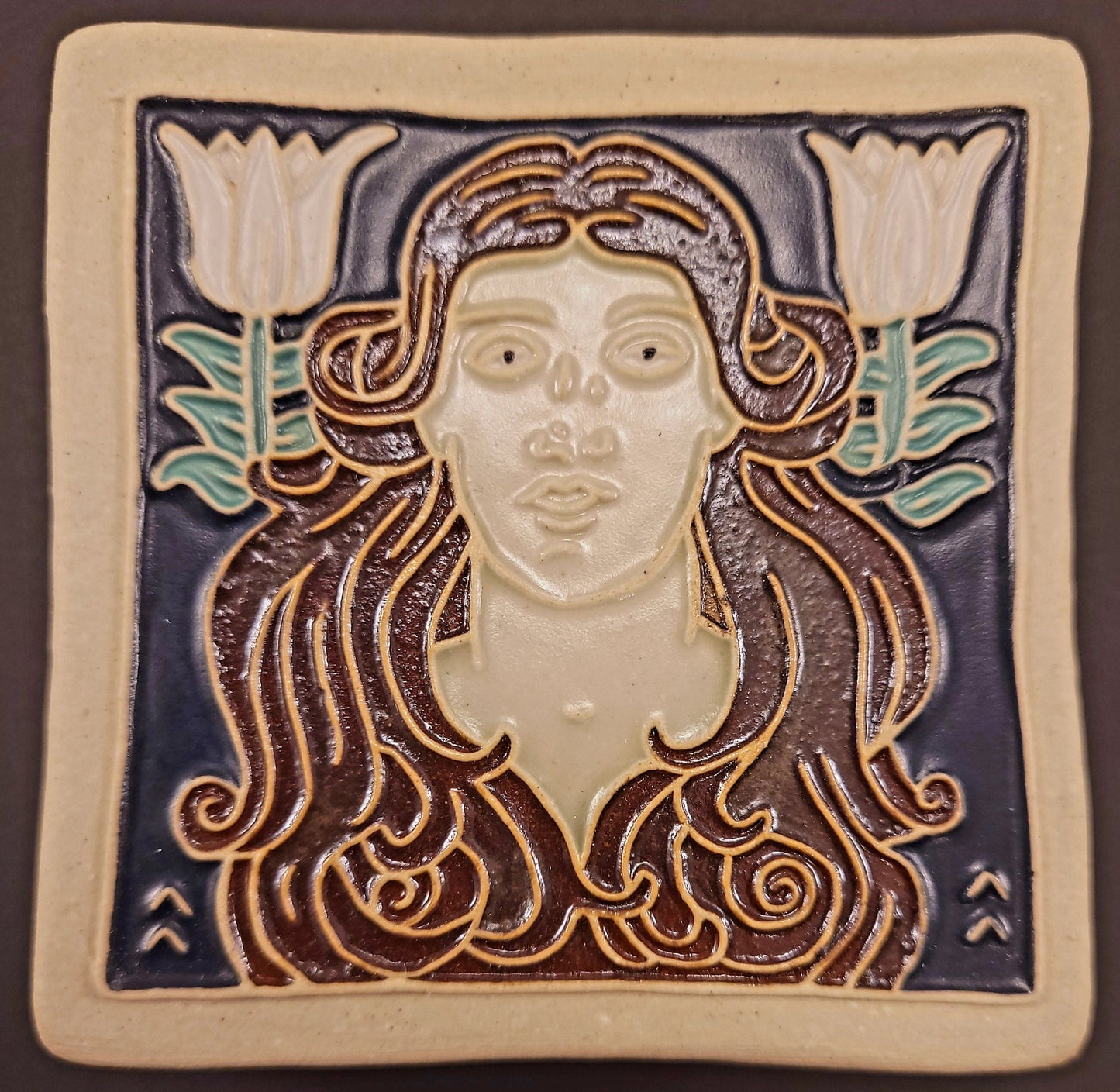 Virgo - Astrology tile, Handmade ceramic tile