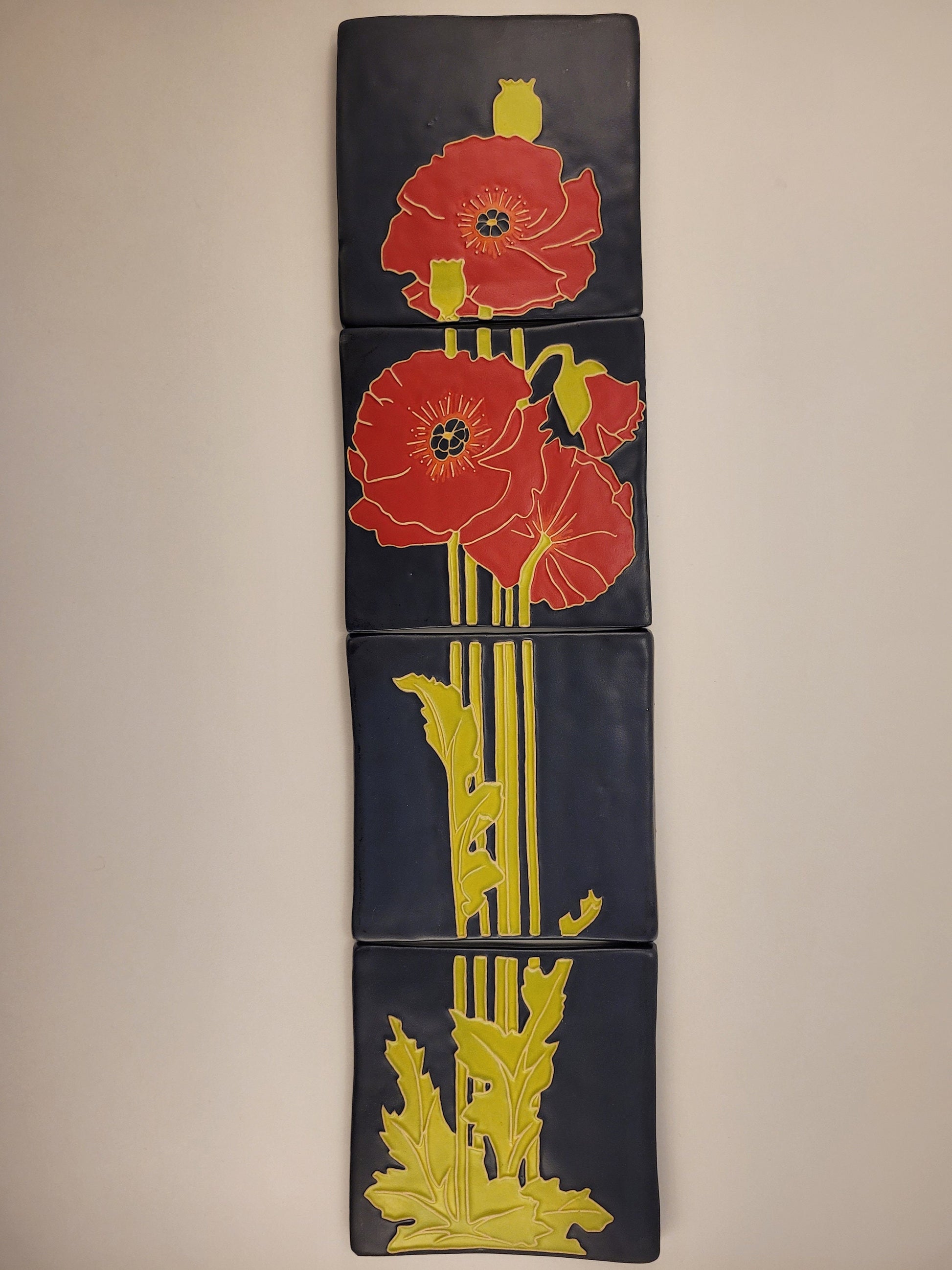 Art Nouveau Poppy Flower