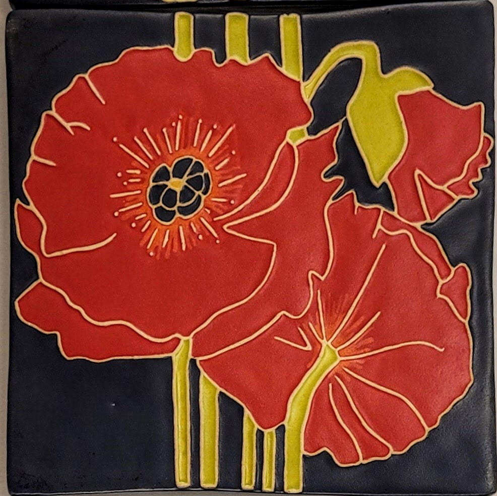 Art Nouveau Poppy Flower