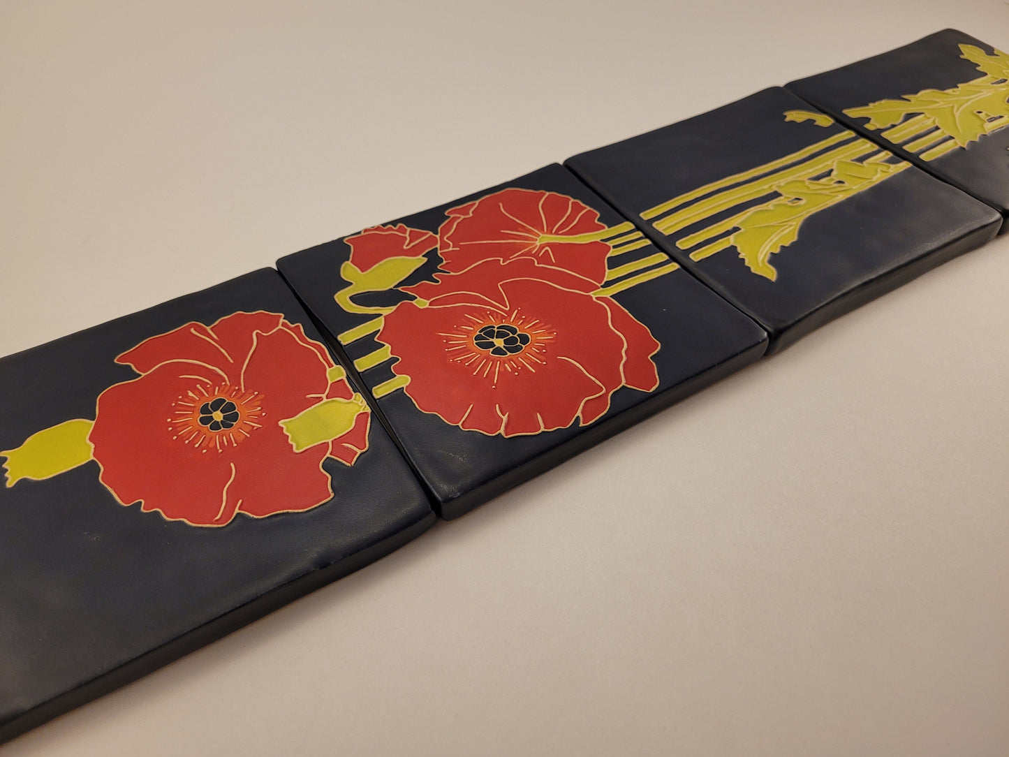 Art Nouveau Poppy Flower