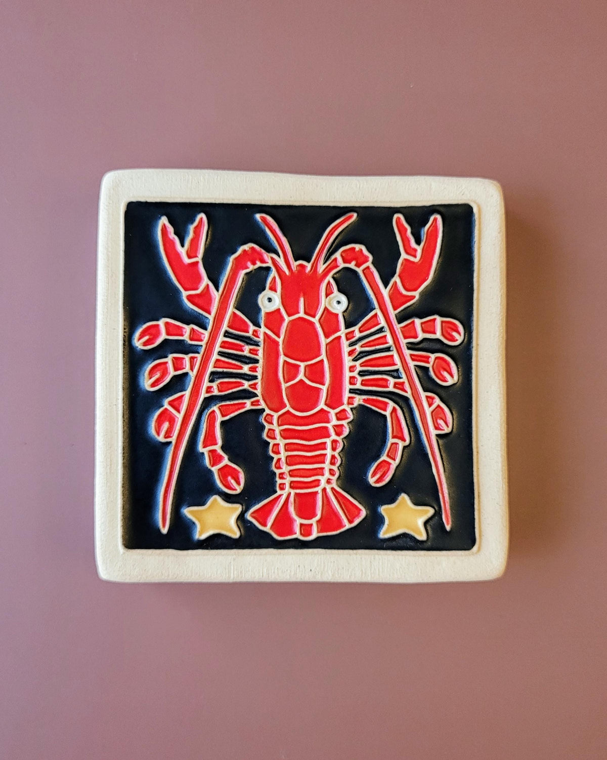 Cancer - Astrology tile, Handmade ceramic tile