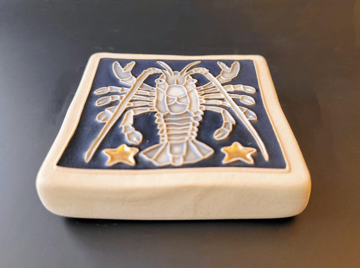 Cancer - Astrology tile, Handmade ceramic tile