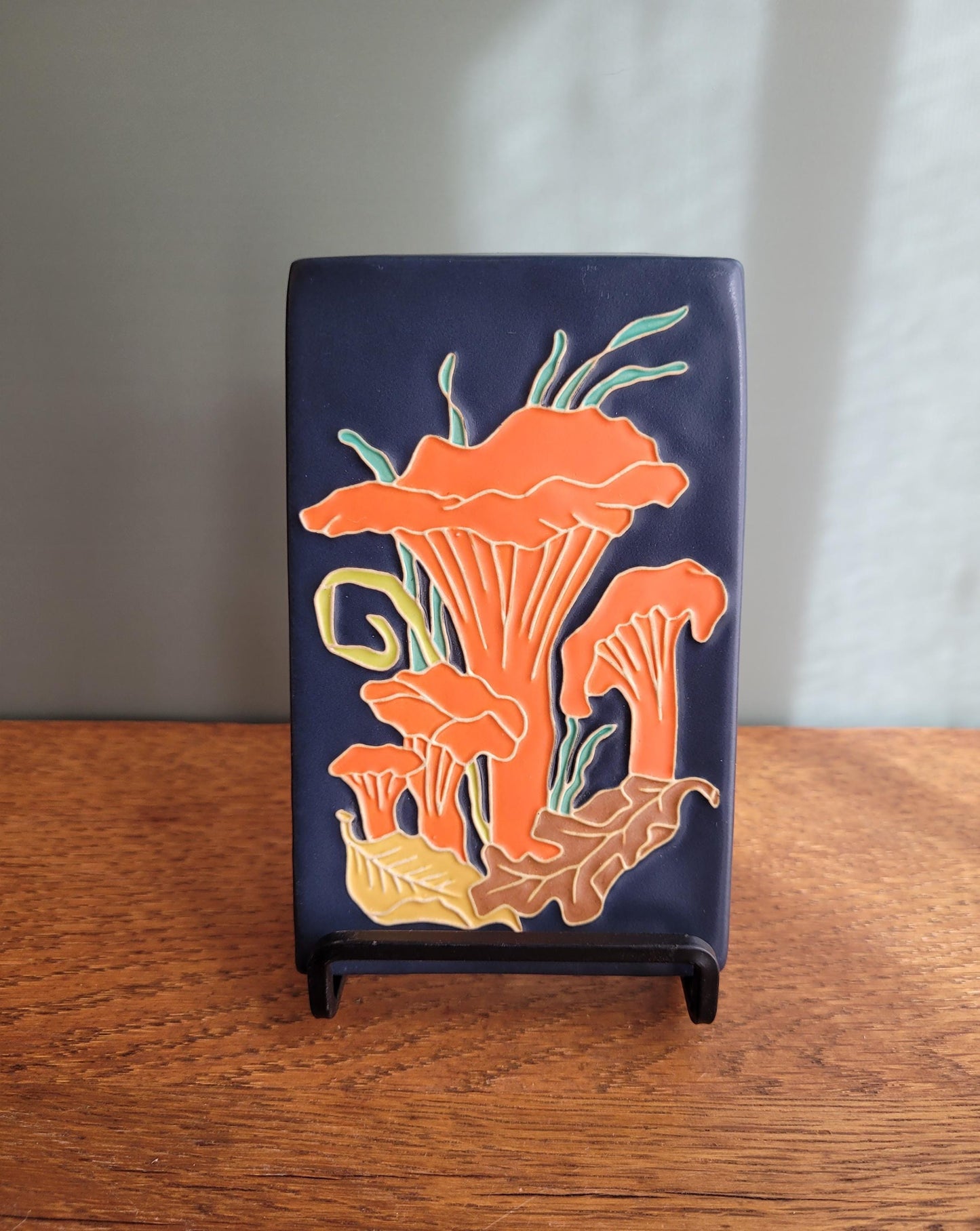 Chanterelle Mushroom - Handmade Ceramic Art Tile
