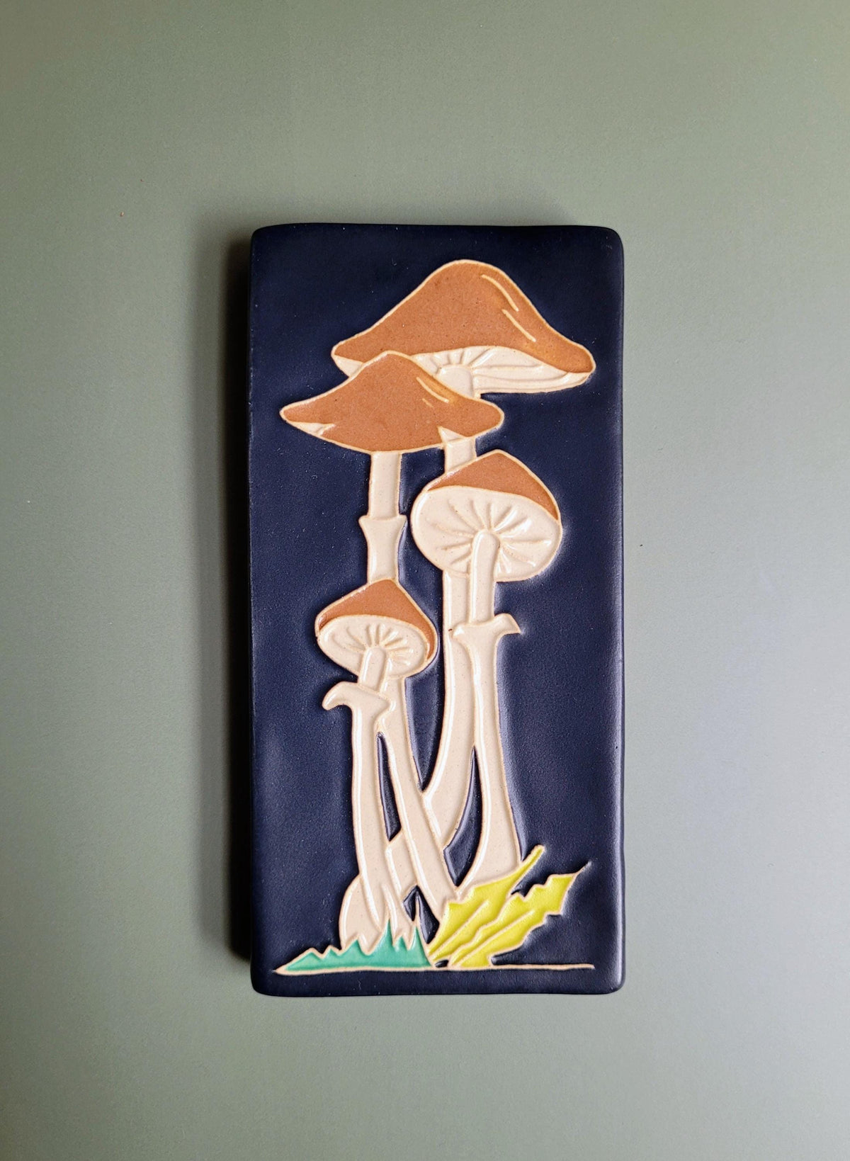 Golden Teachers, Psilocybin  Mushroom - Handmade Ceramic Tile