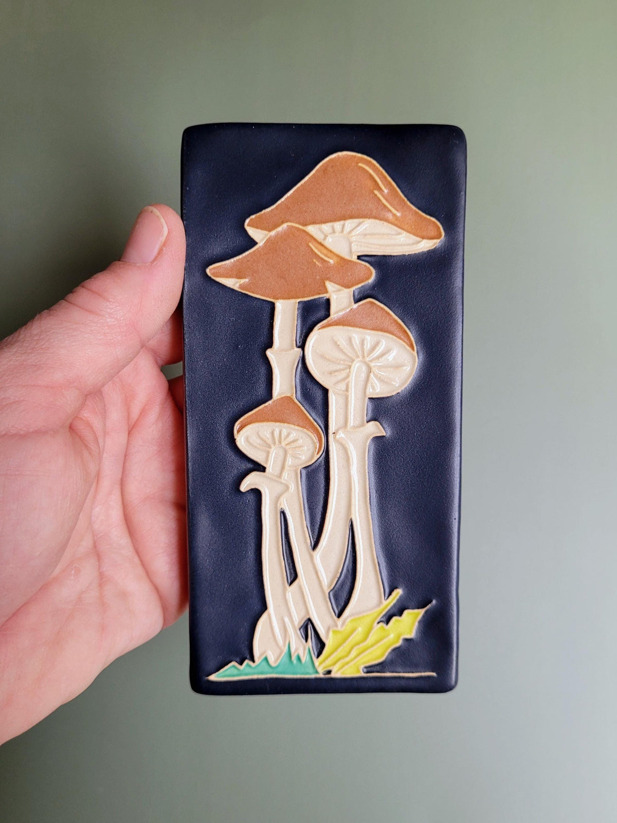 Golden Teachers, Psilocybin  Mushroom - Handmade Ceramic Tile