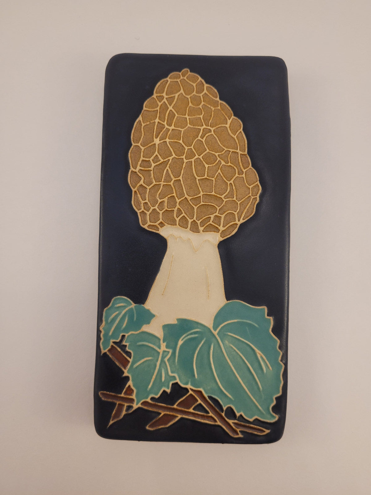 Morel Mushroom - Handmade Ceramic Tile