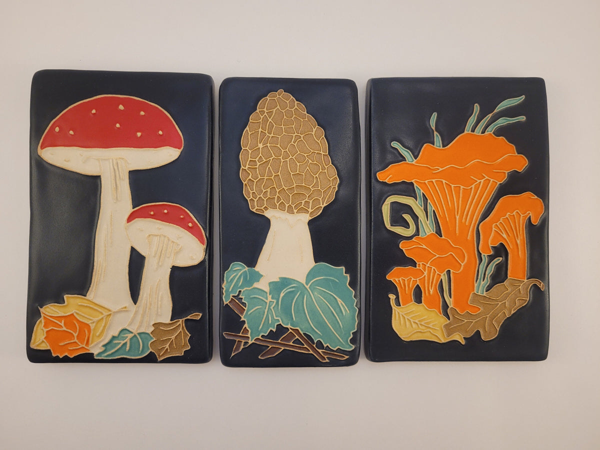 Morel Mushroom - Handmade Ceramic Tile