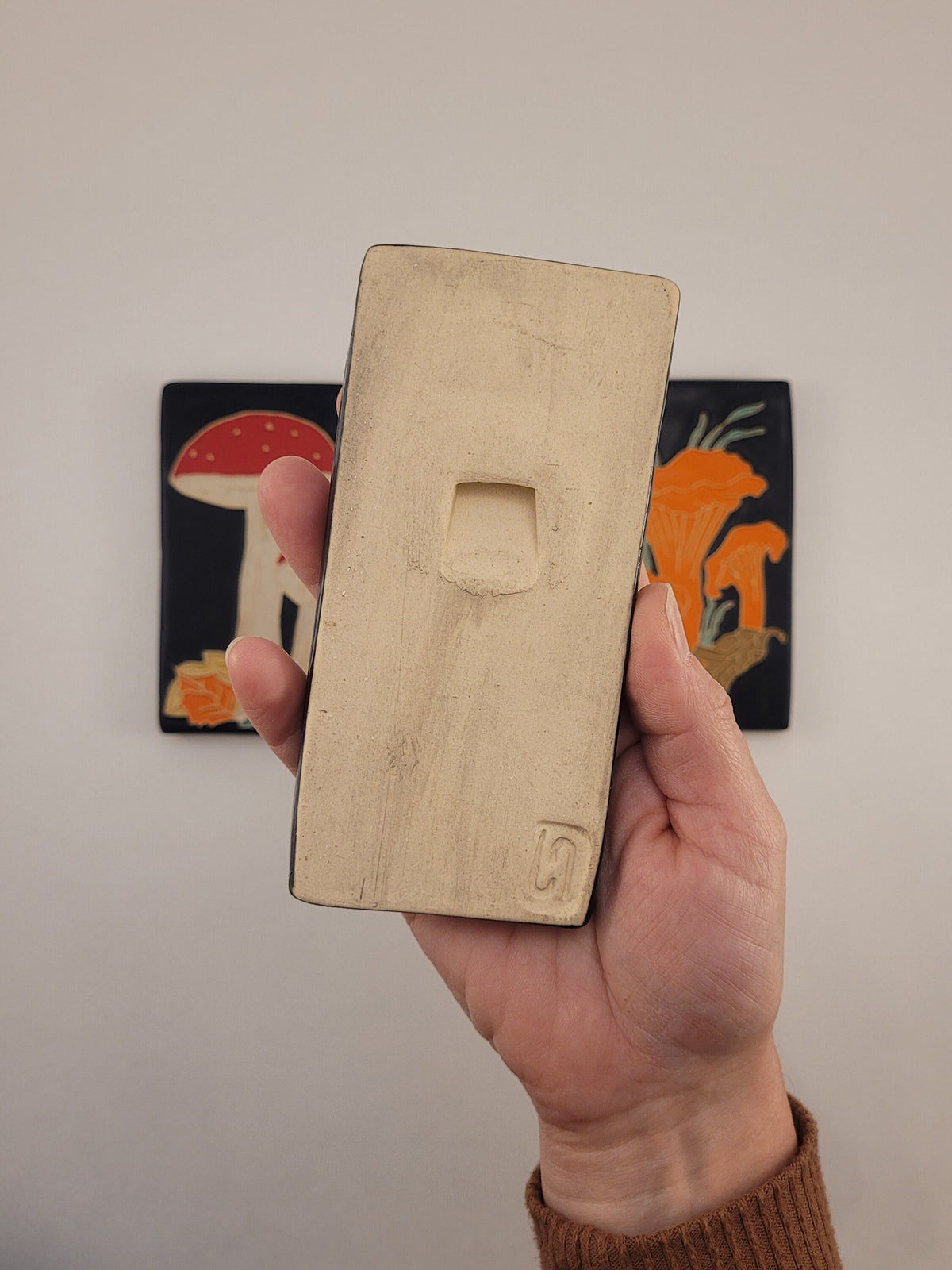 Morel Mushroom - Handmade Ceramic Tile