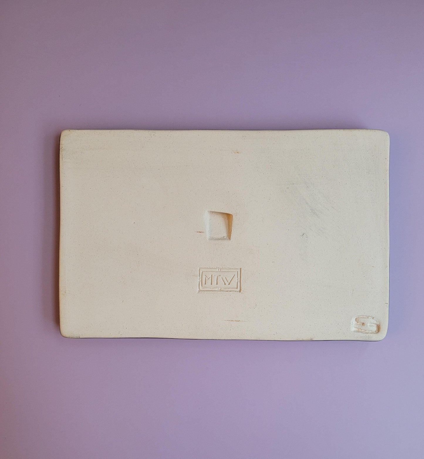 Perch tile, Handmade 5x8 ceramic art tile