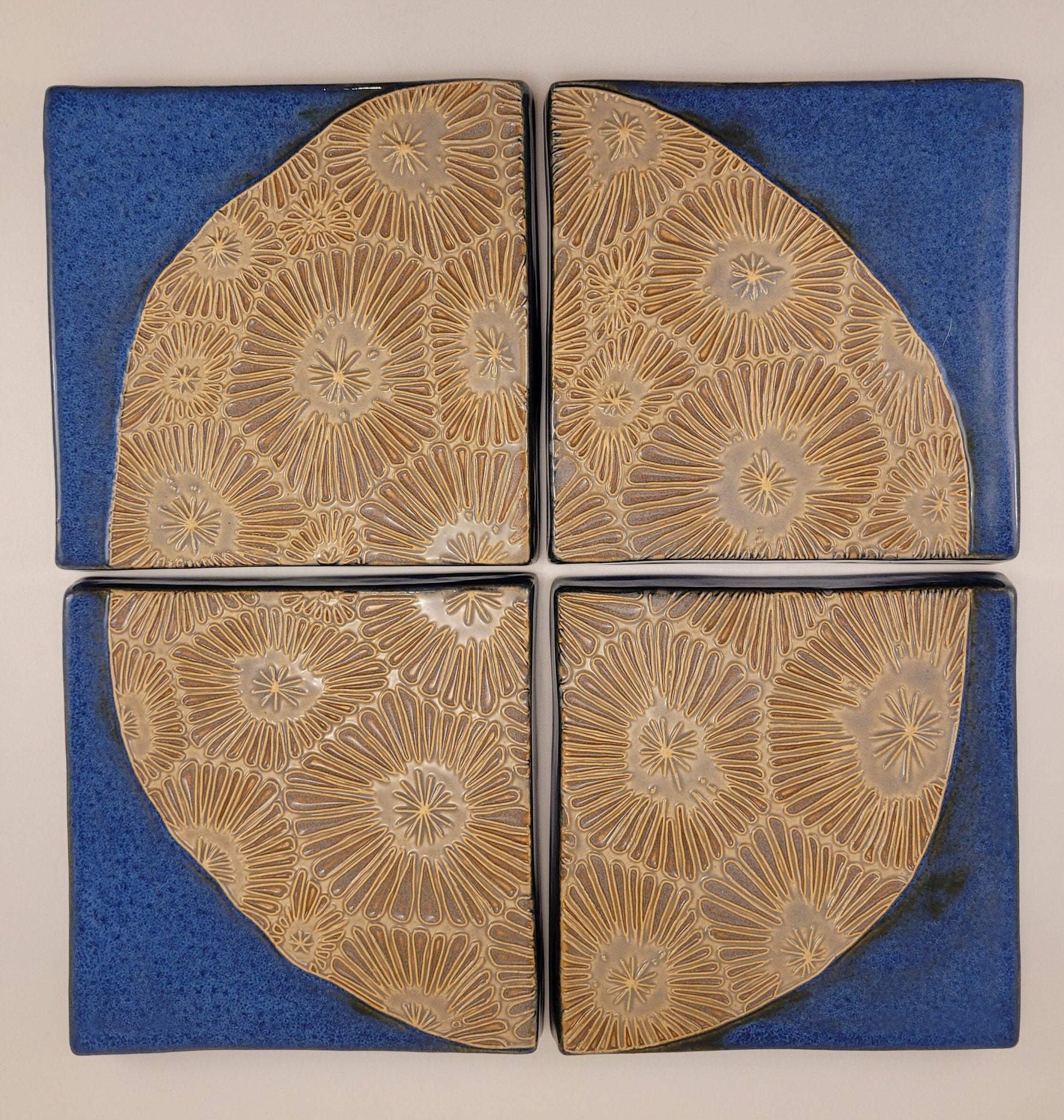 Petoskey Set #1, Handmade ceramic art tile