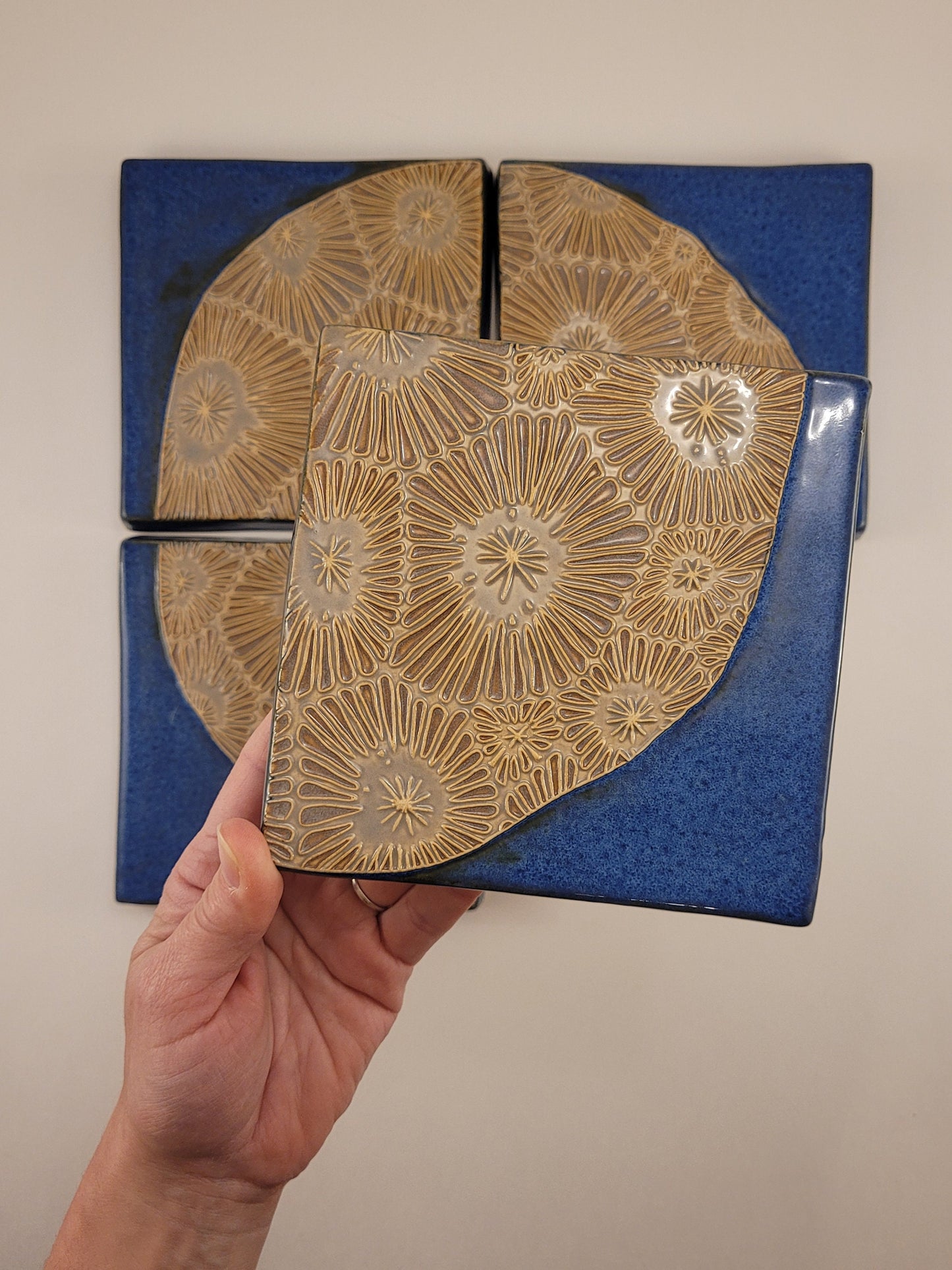 Petoskey Set #1, Handmade ceramic art tile