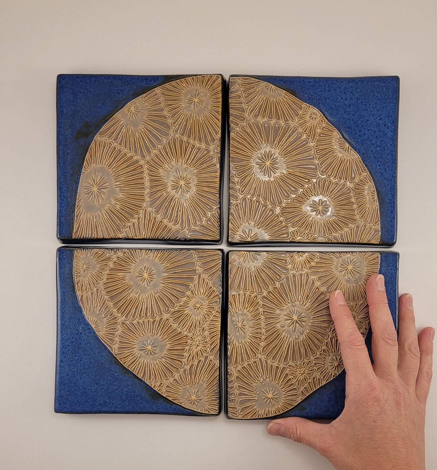 Petoskey Set #1, Handmade ceramic art tile