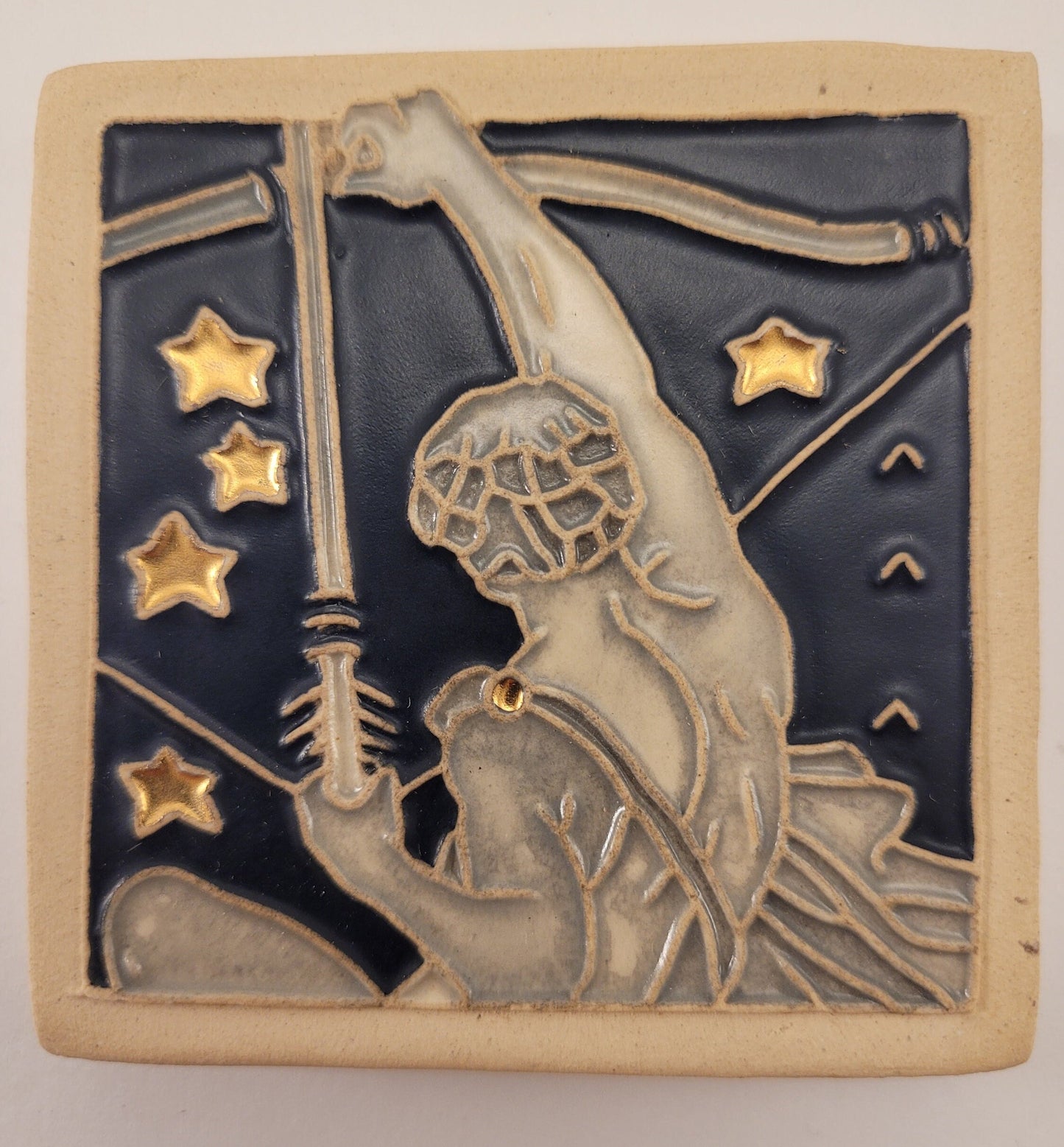 Sagittarius - Astrology tile, Handmade ceramic tile