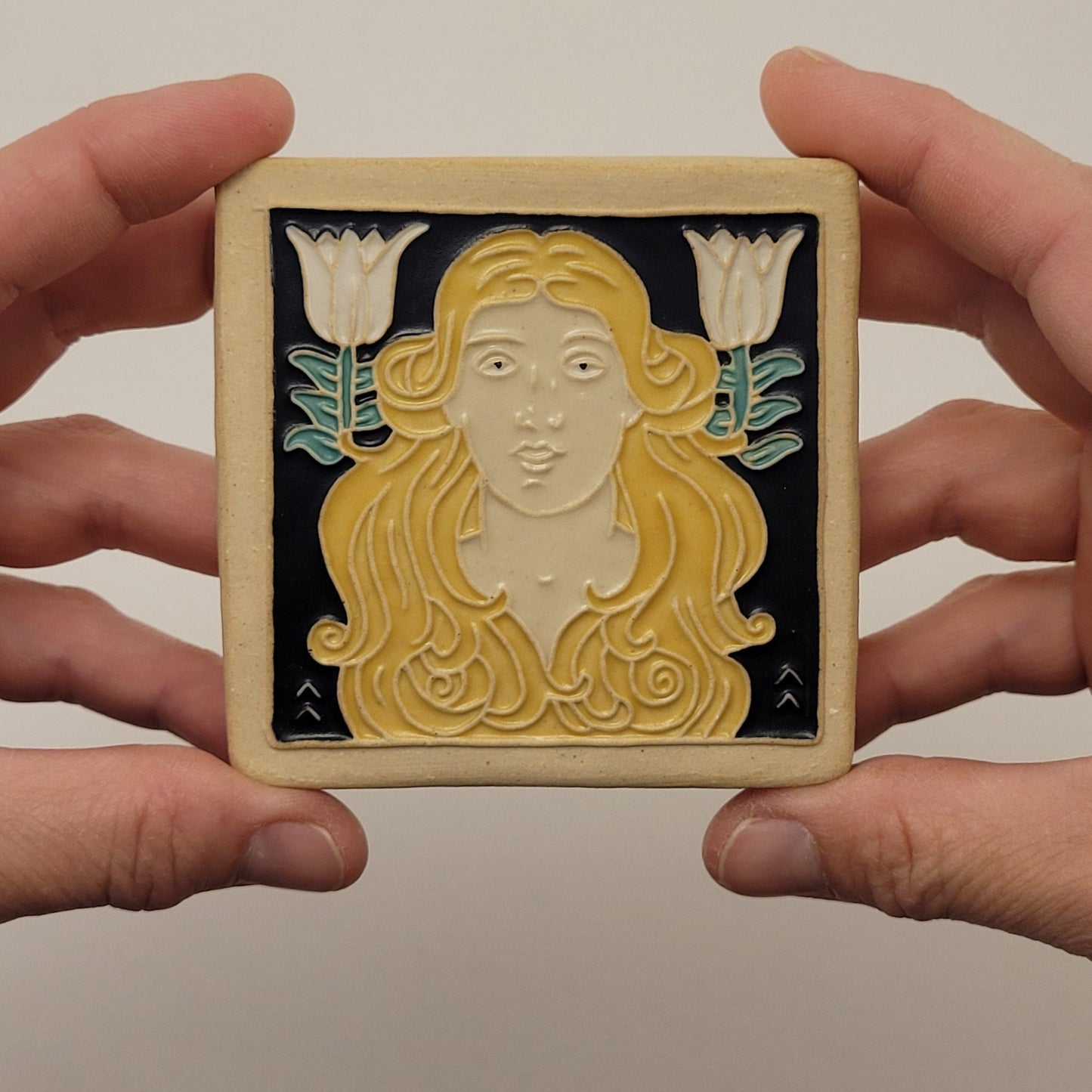 Virgo - Astrology tile, Handmade ceramic tile